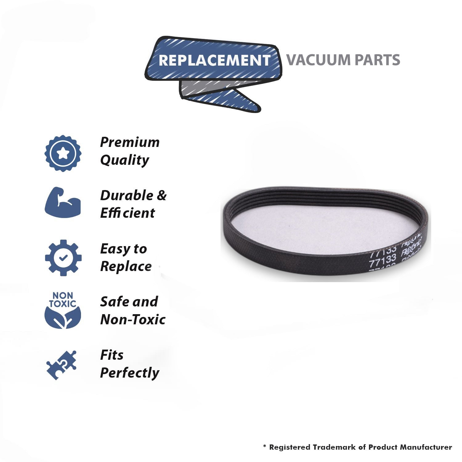 Topvacuumparts Replacement for Eureka Vacuum Belts Poly V Commercial, Upright L8500AZ, EL8501A, EL8501B, EL8502A, EL8502B # Compare to Part 77133