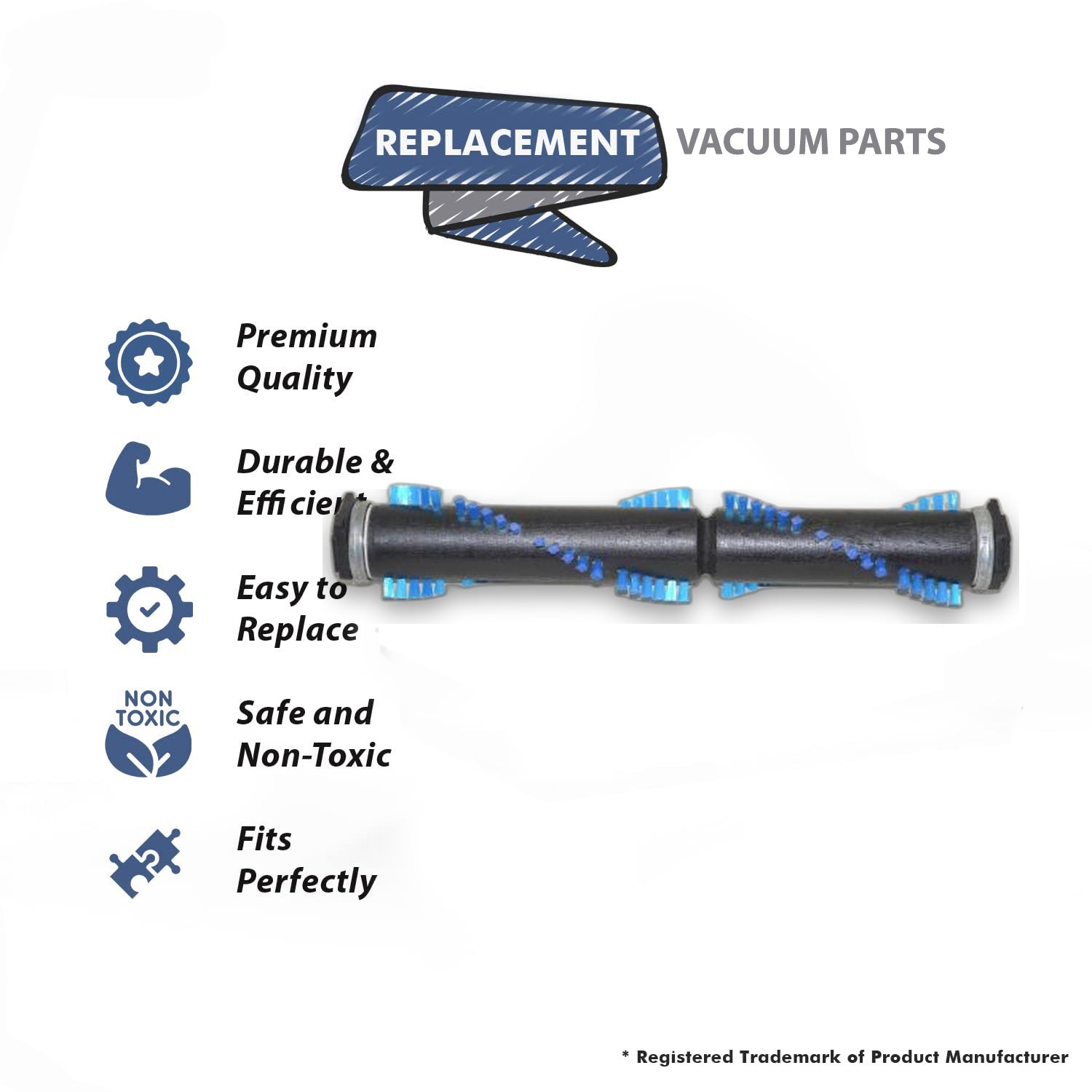 Topvacuumparts Replacement Part For Eureka 12 Inch Hex Ends Vacuum Brushroll # compare to part 54104A1