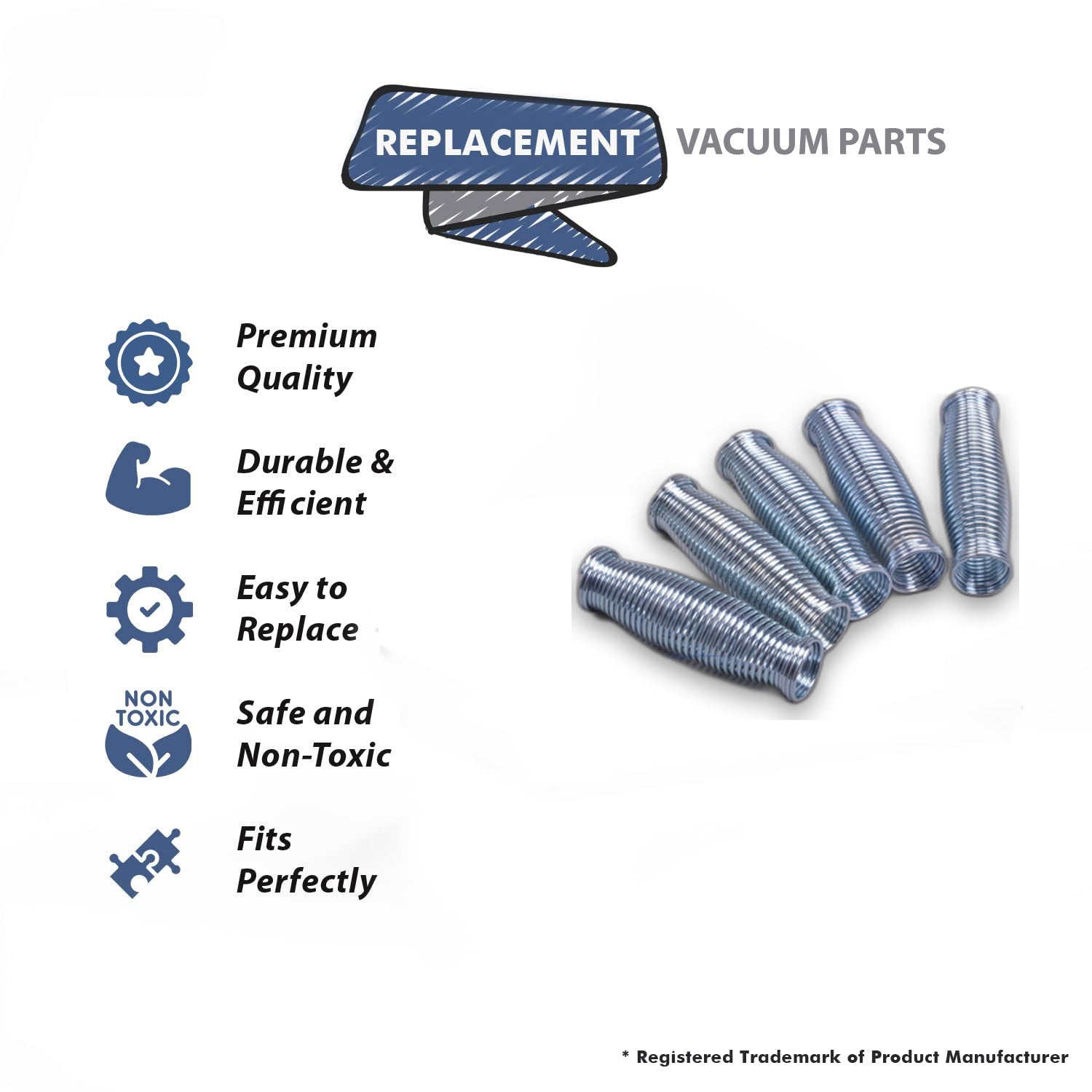 Topvacuumparts Replacement Part For SANITAIRE UPRIGHT VACUUM CLEANER STRAIN RELIEF SPRING 5PK # compare to part 53077