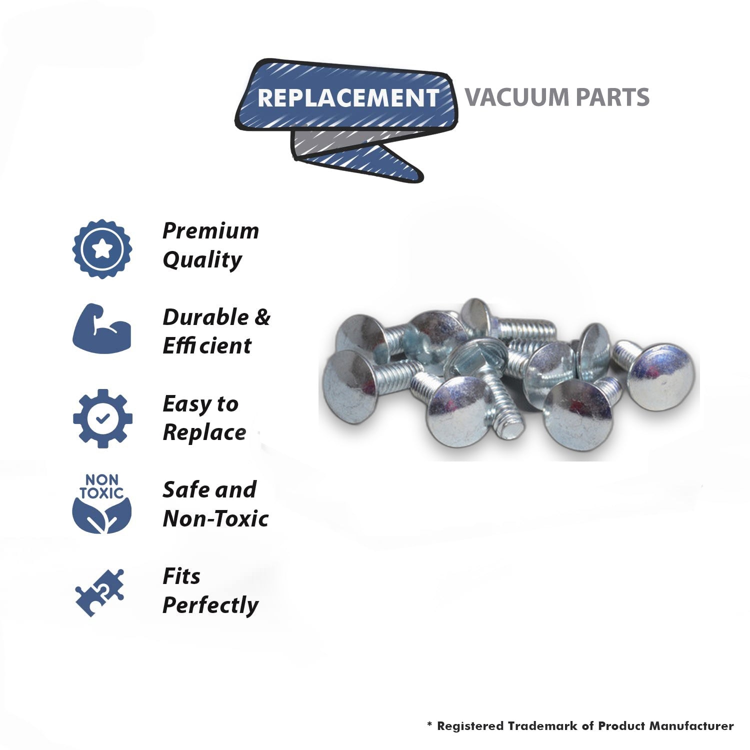 Topvacuumparts Replacement Part For Eureka 1402A Upright Vacuum Cleaner Handle Socket Screw (1 Pack 10 Screw) # Compare To Part 53145