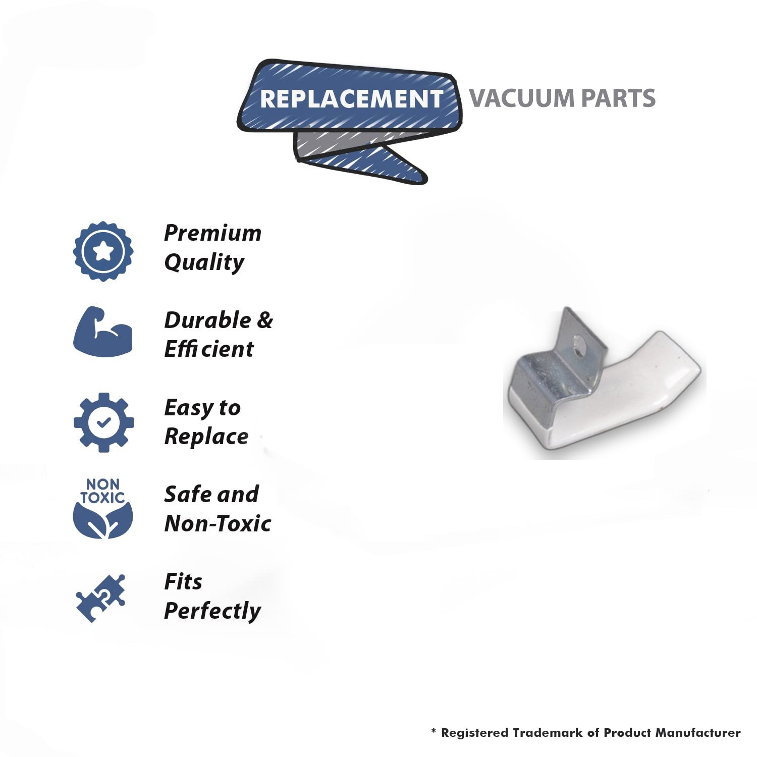 Topvacuumparts Replacement Part For Eureka Vacuum Cleaner Bumper Guard-Wide Track Clip # compare to part 25666SAN