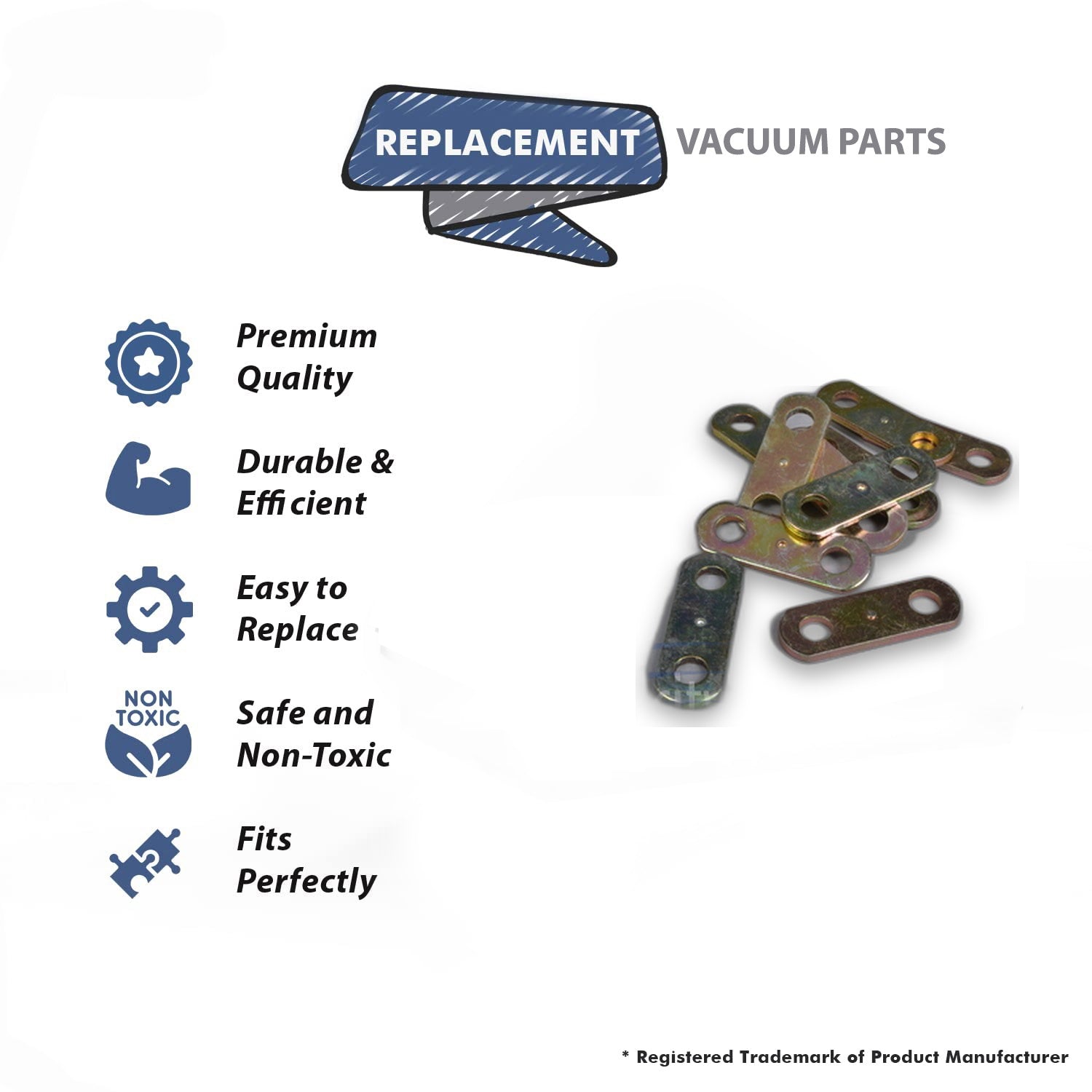 Topvacuumparts Replacement Part For Rear Axle Clamp 10Pk Fits 1950A Kwik-Kleen Vacuum Cleaner # Compare to Part 53201