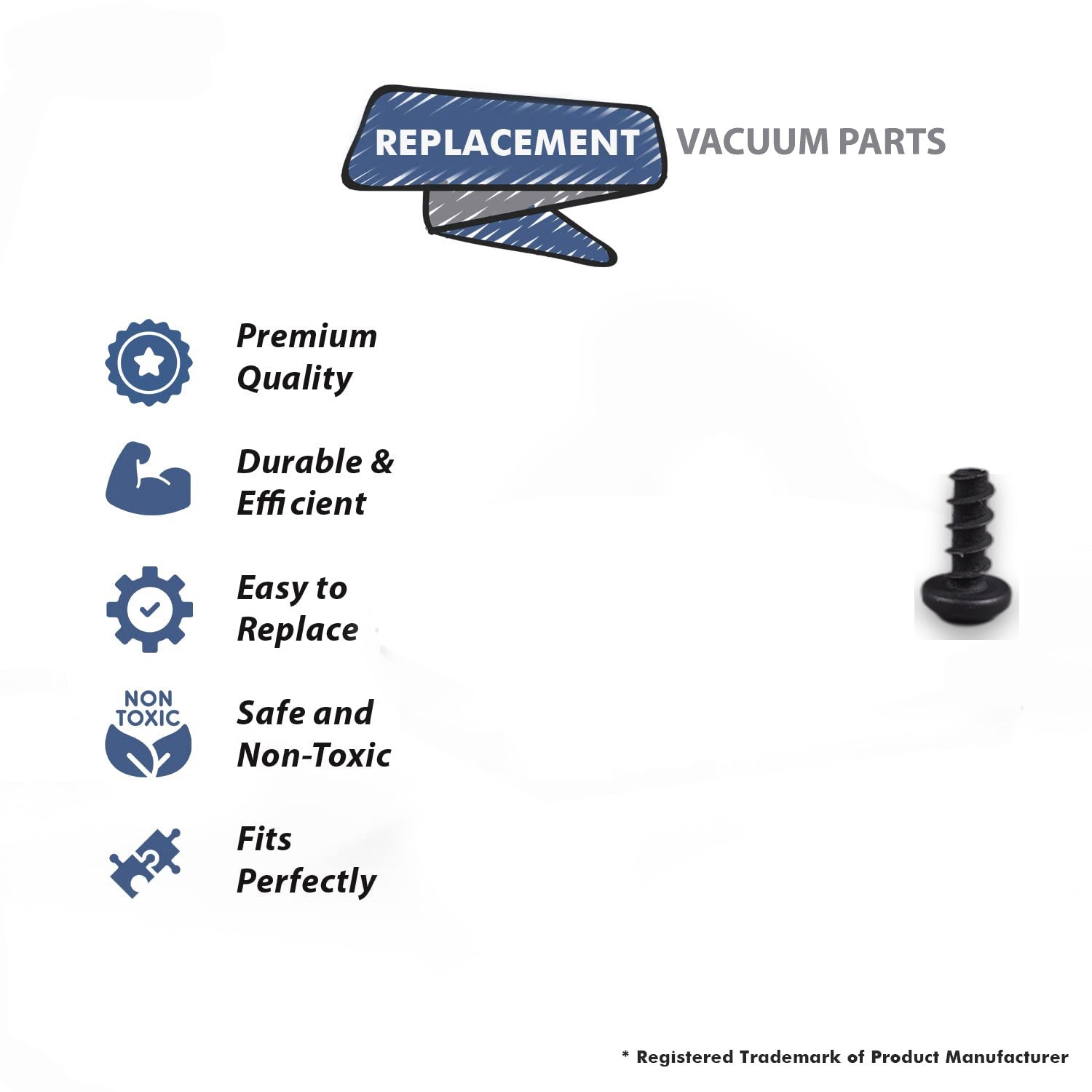 Topvacuumparts Replacement Part For Eureka SC888E, 8284 Vacuum Cleaner Clamp Screw # compare to part 5323811