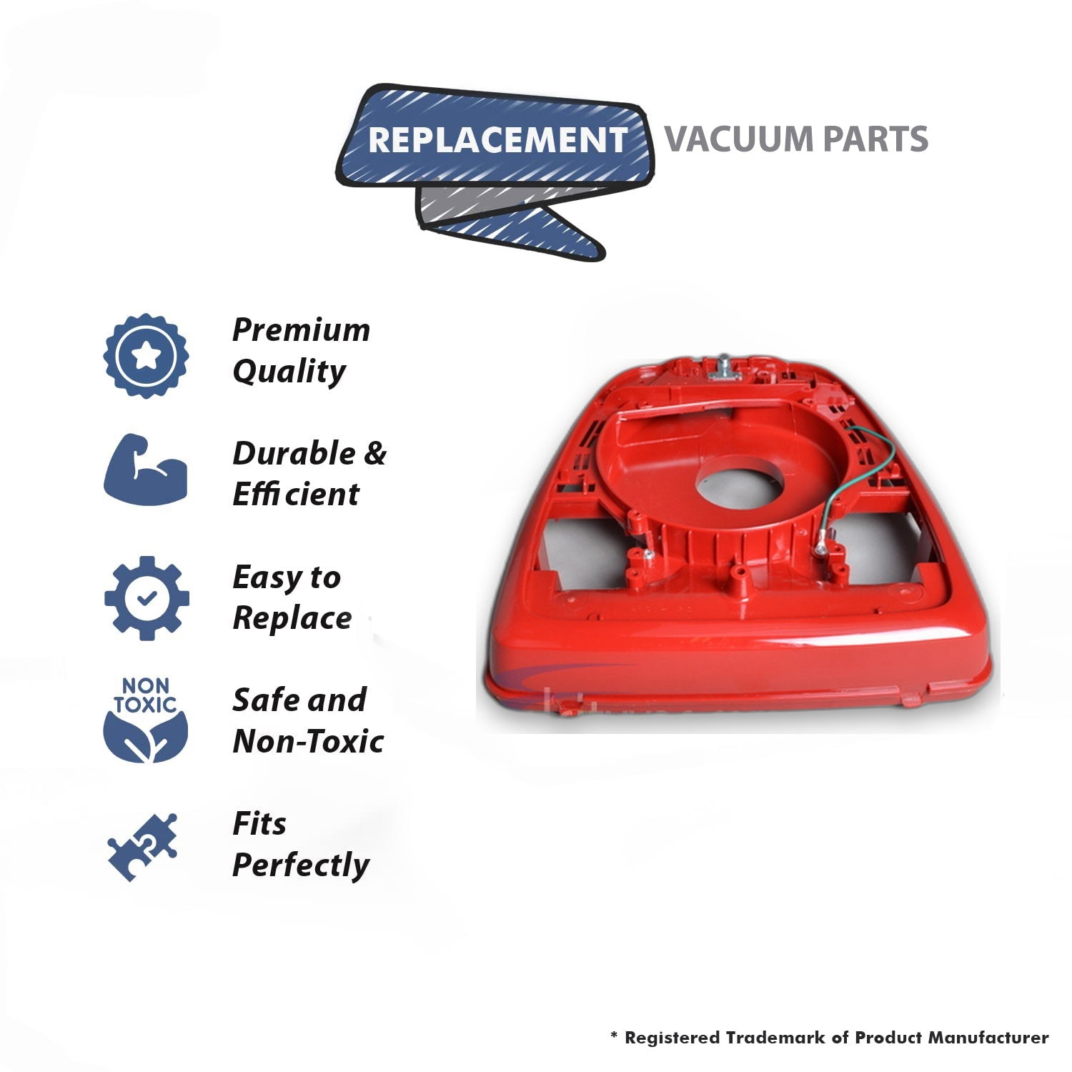 Topvacuumparts Replacement for Eureka Sanitaire 679, 675 Commercial Vacuum Cleaner Brushroll Base Assembly # Compare to part 49484-16