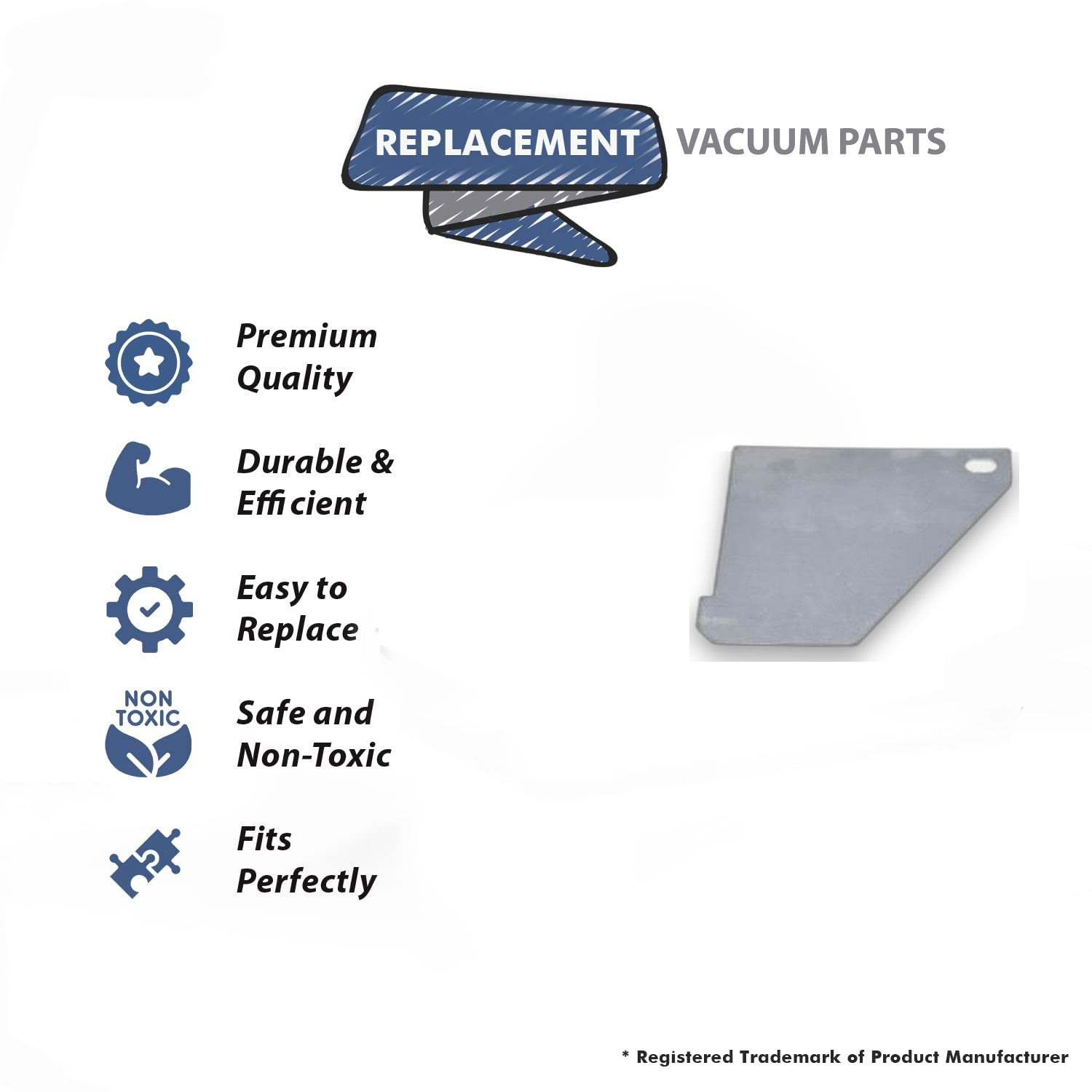 Topvacuumparts Replacement Part For Eureka Sanitaire Vacuum Cleaner Gray Wheel Cover # compare to part 36263, 21-7837-05