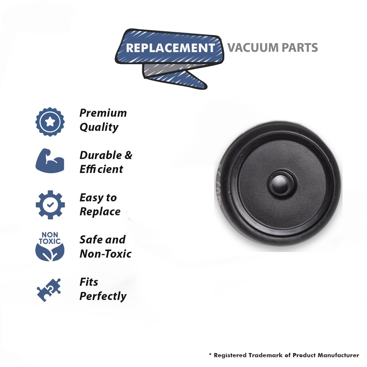 Topvacuumparts Replacement Part For Eureka SC5713,SC5845 Upright Vacuum Cleaner Rear Wheel # compare to part 725121