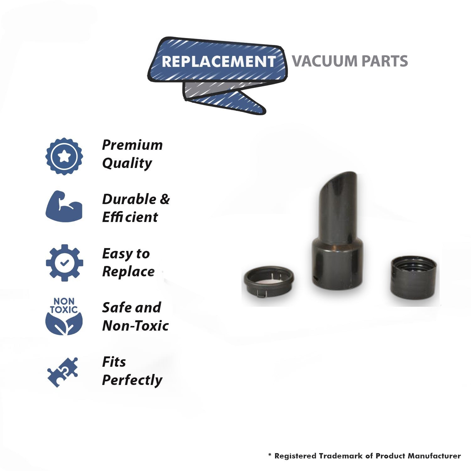 Topvacuumparts Replacement Part For Numatic Henry Vacuum Cleaner 1 1/4 Angled Hose Cuff # compare to part 216089