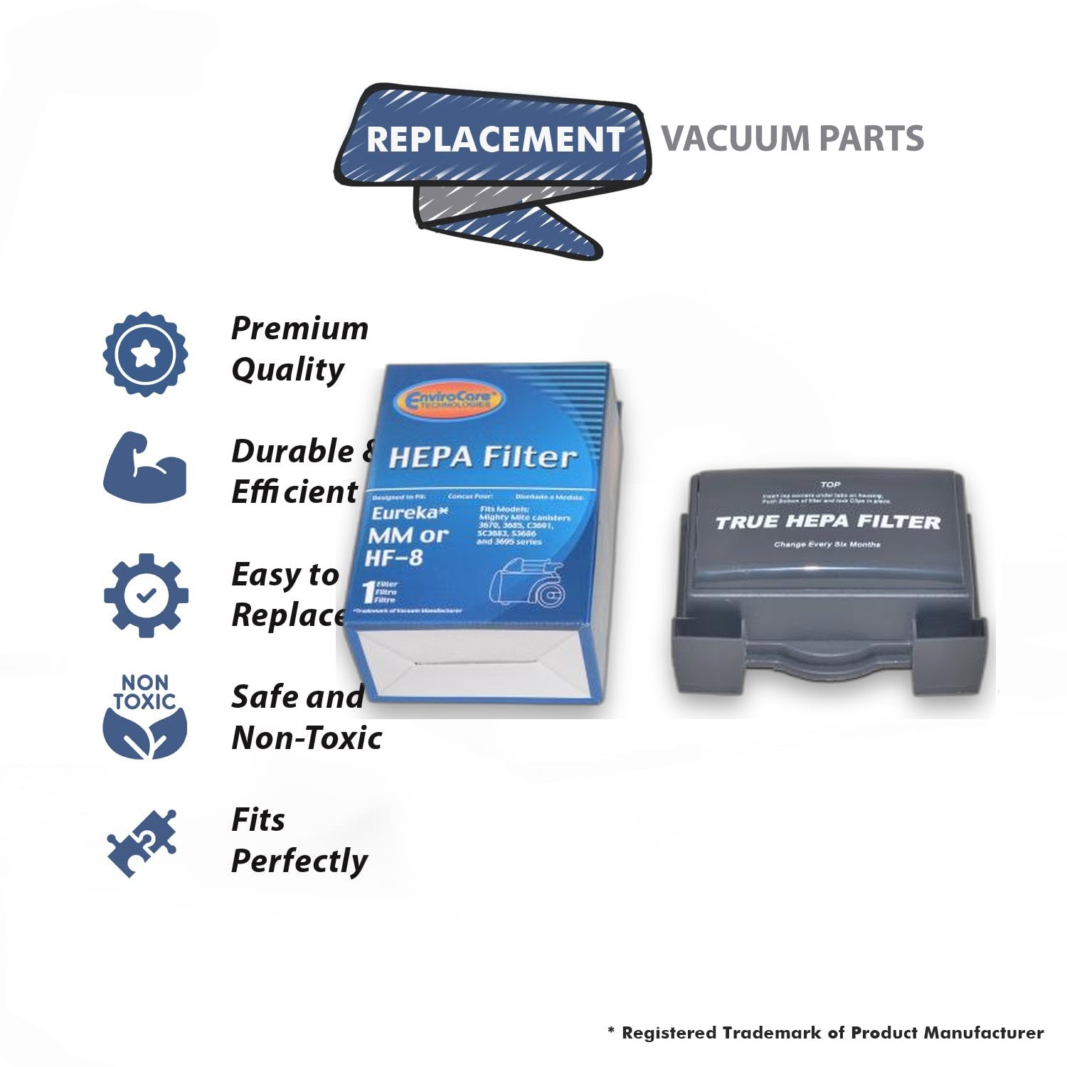 Topvacuumparts Replacement Part For Eureka 3685, 3672A Vacuum Cleaner Style MM 1 Filter # Compare To Part 60666B 6