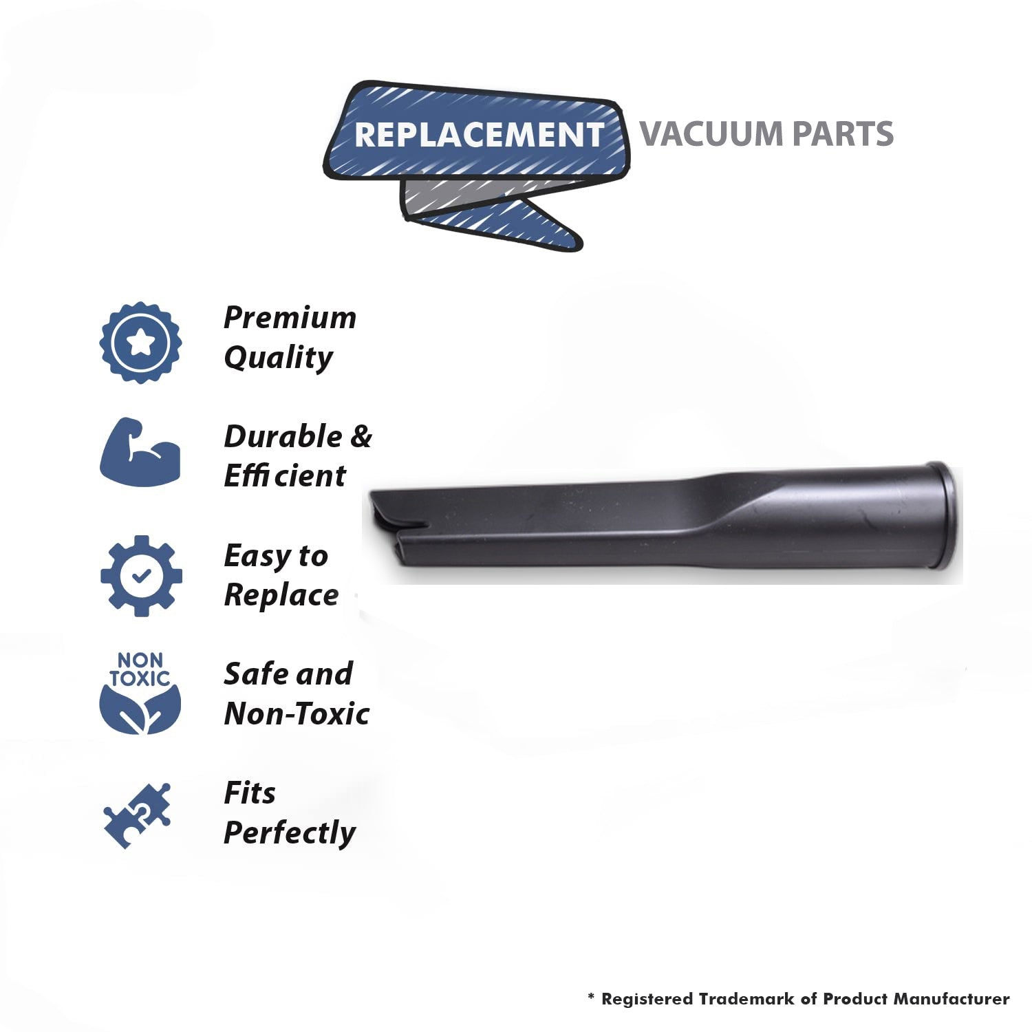 Topvacuumparts Replacement Part For Eureka 4467 Canister Vacuum Cleaner Crevice Tool # compare to part 27237-3
