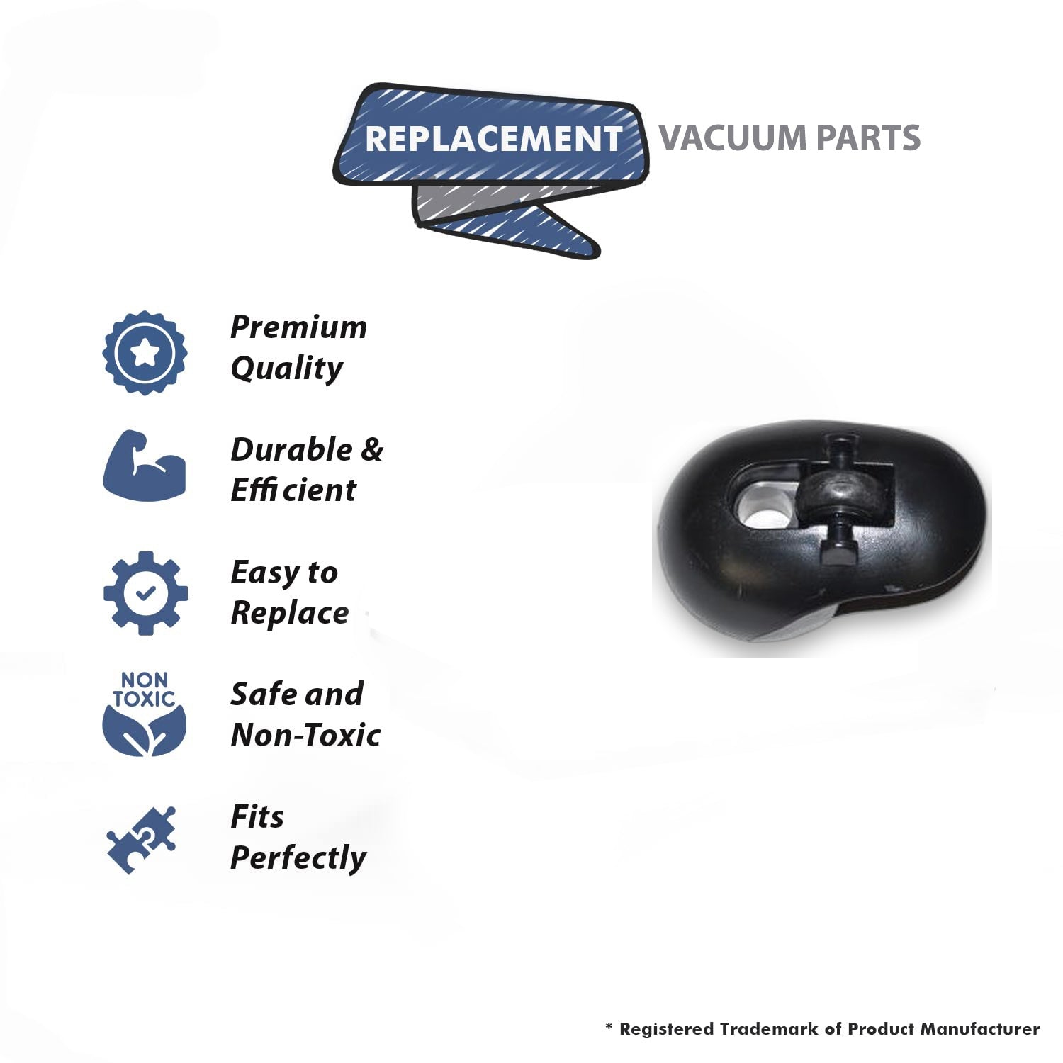 Topvacuumparts Replacement Part For Eureka Wheel & Hub Assembly Fits 3670F, Mighty Mite Canister Models # compare to part 388051