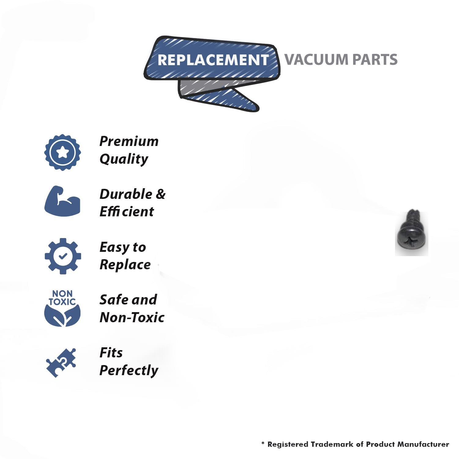 Topvacuumparts Replacement Part For Hoover Commercial Detent Plate Vacuum Cleaner Screw Package # compare to part 23187363