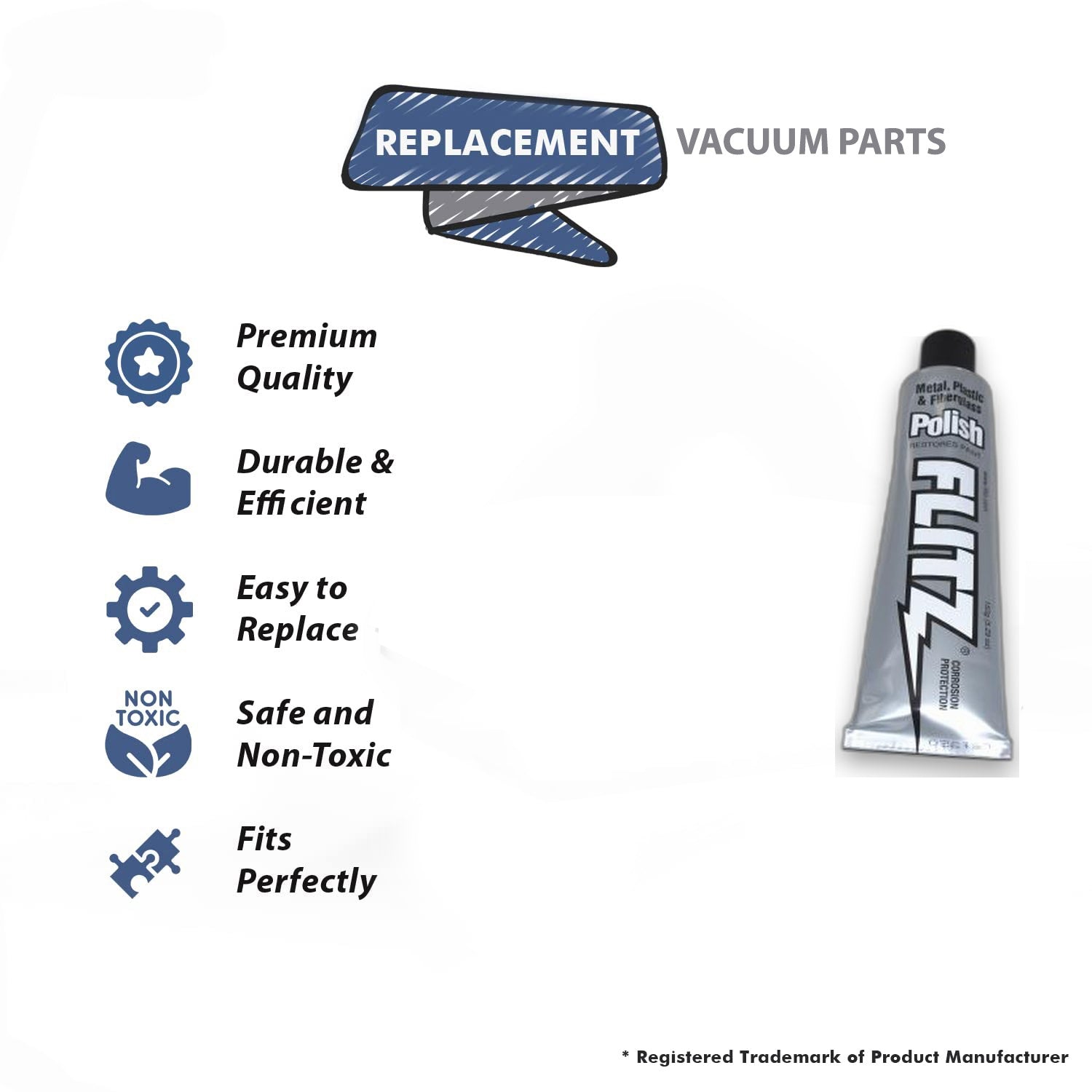 Topvacuumparts Replacement Part For Kirby Vacuum Flitz Tube Polish # Compare to Part 243604