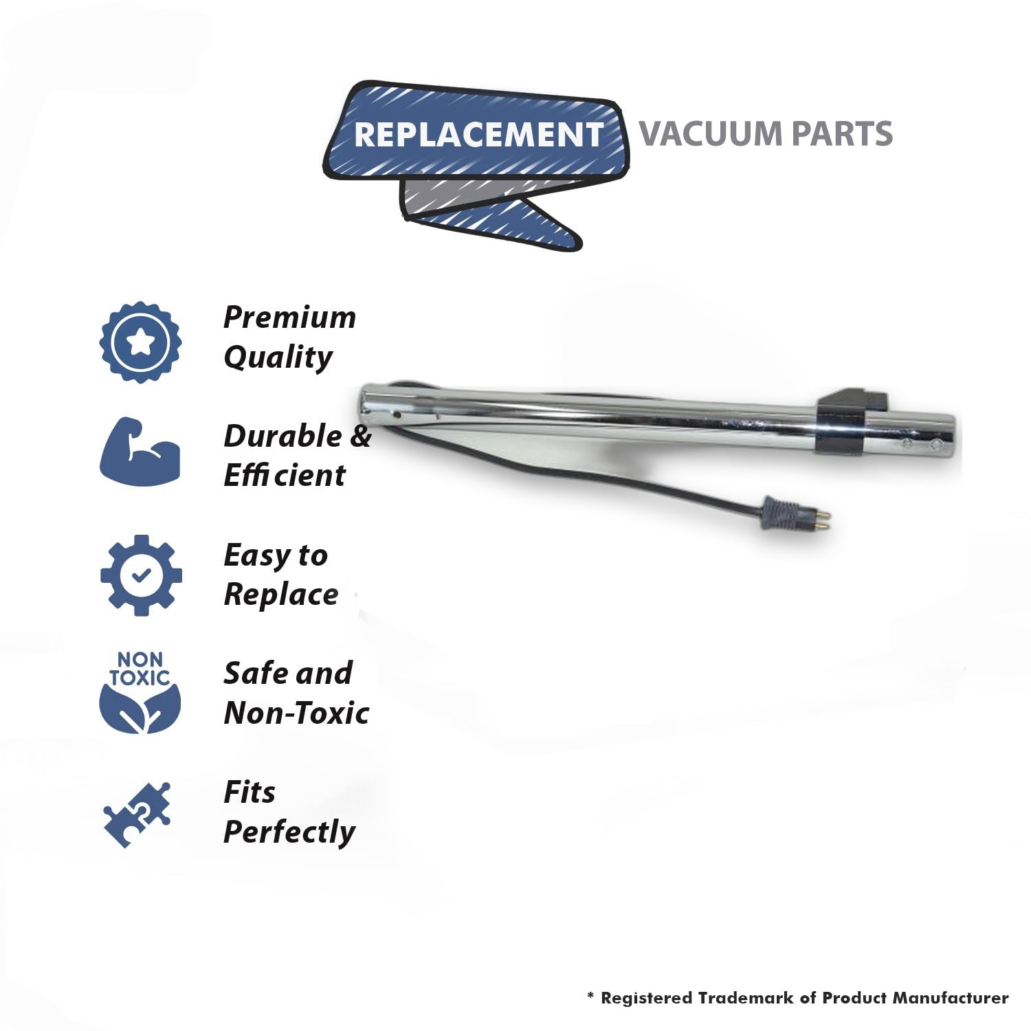 Topvacuumparts Replacement Part For Beam Imperial Vacuum Cleaner Power Nozzle Wand Assembly with Cord # compare to part 39040A-3