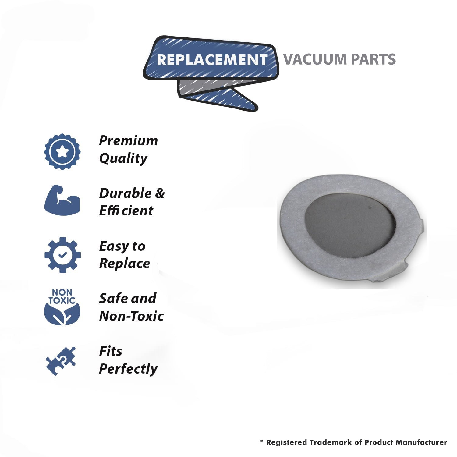Topvacuumparts Replacement Part For Eureka 1756A Vacuum Cleaner Felt Washer # Compare To Part 49899