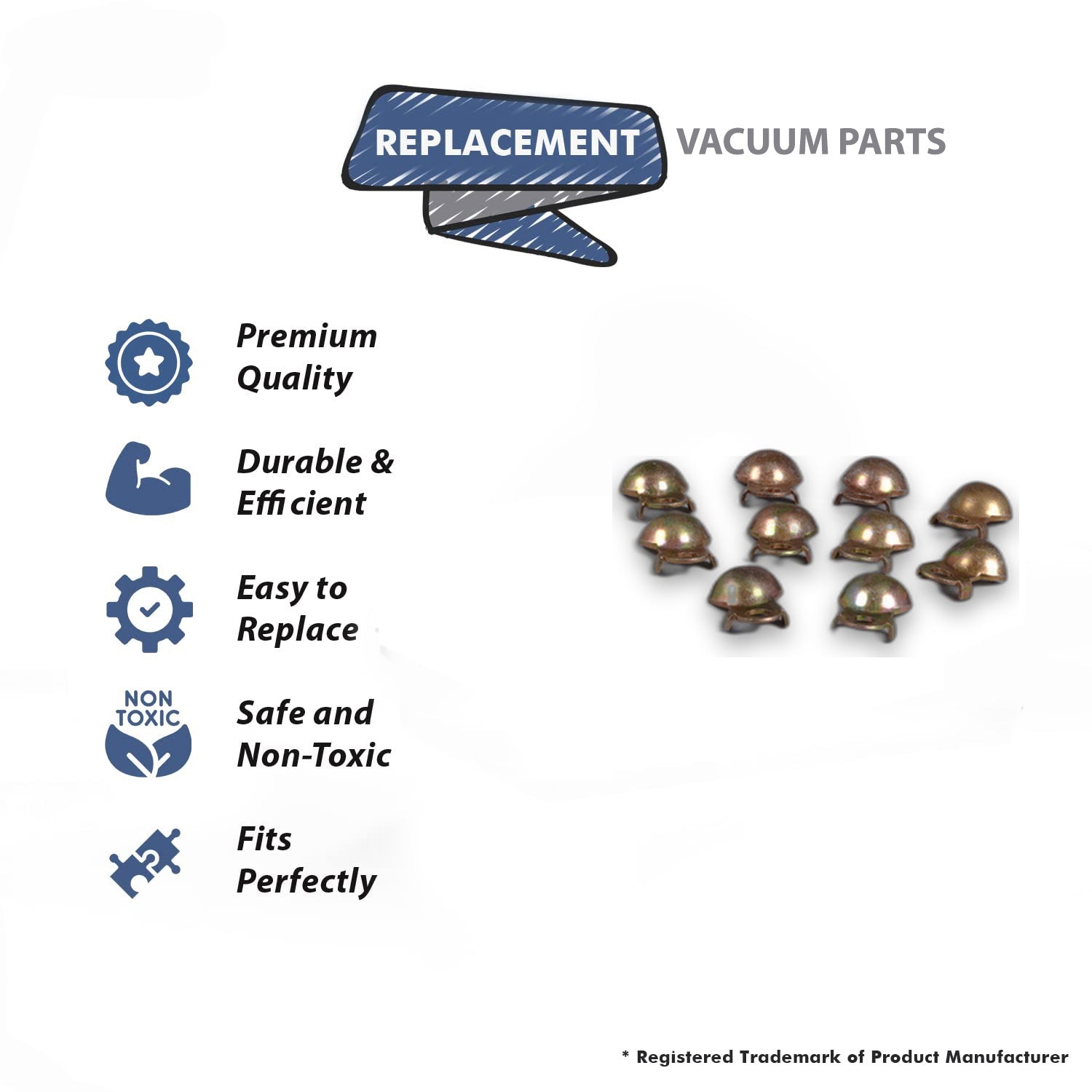 Topvacuumparts Replacement Part For Eureka, Sanitaire Vacuum Cleaner Retainer Plate for Wheel Bearing 10PK # compare to part 53129