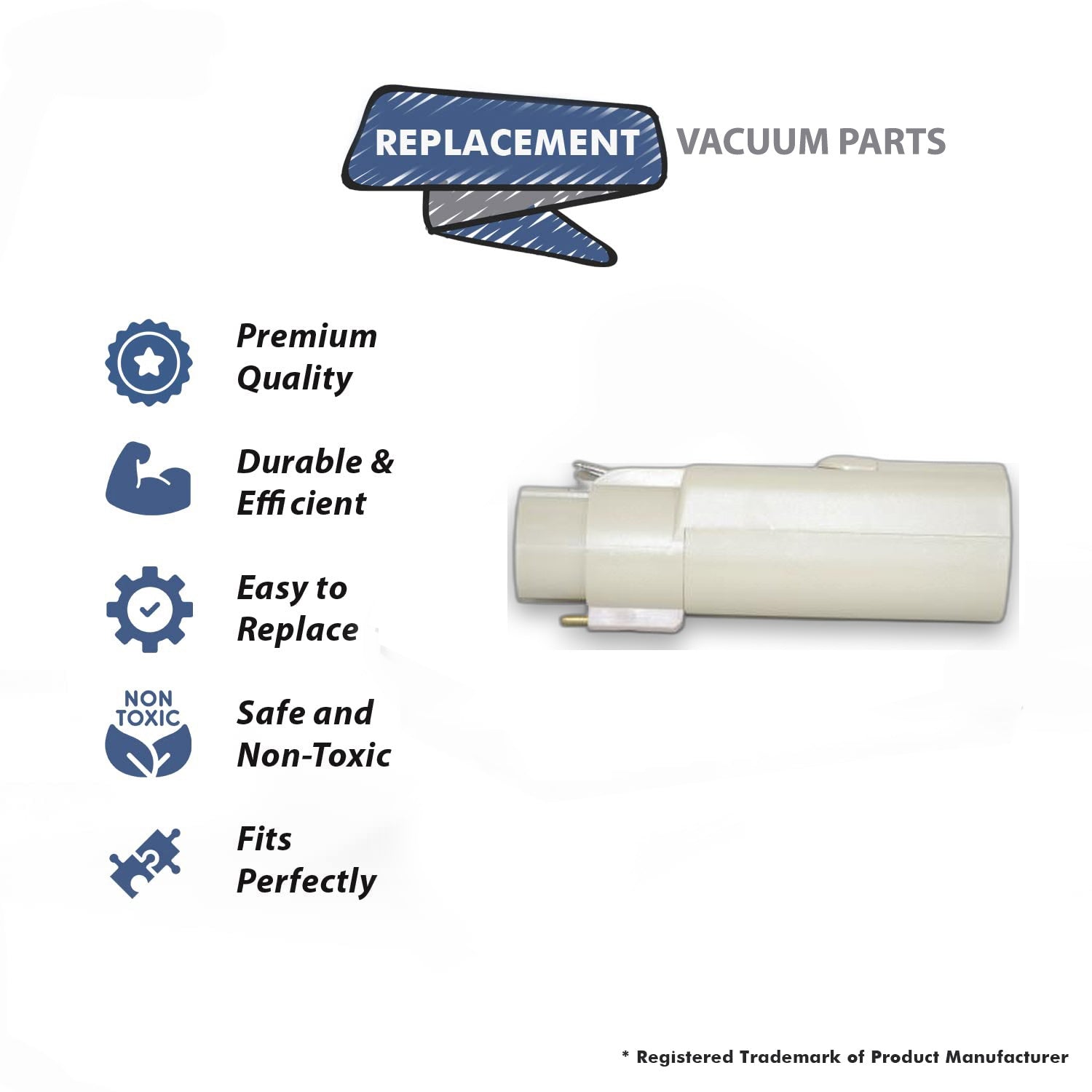 Topvacuumparts Replacement Part For Electrolux Vacuum Cleaner 6500 Wand Adapter # compare to part 5000-4