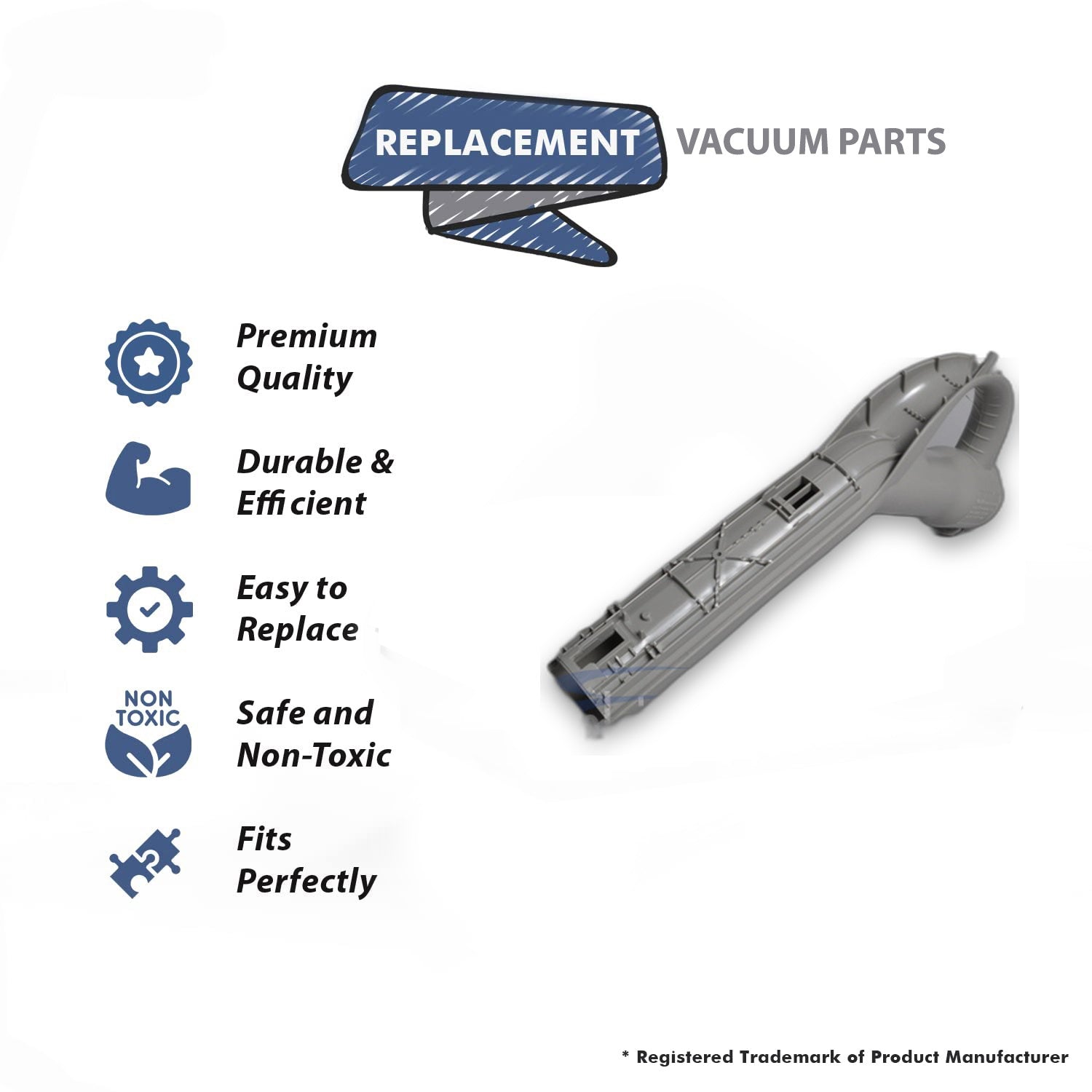 Topvacuumparts Replacement Part For Electrolux Aerus Gray Handle Grip with Electric Hose # compare to part 26-1317-22