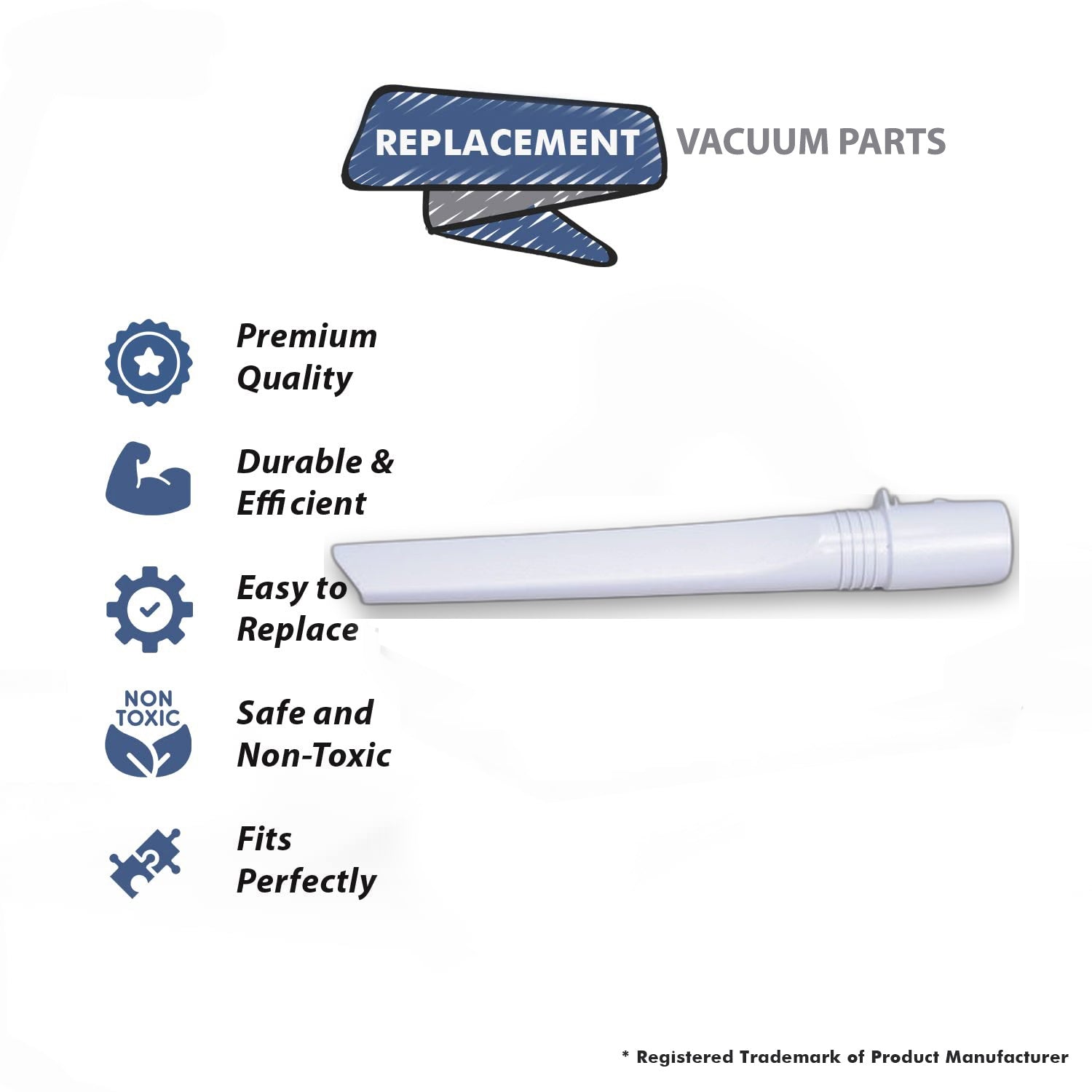 Topvacuumparts Replacement Part For Elevtrolux Aerus Canister Vacuum Cleaner Crevice Tool # compare to part 26-1802-08