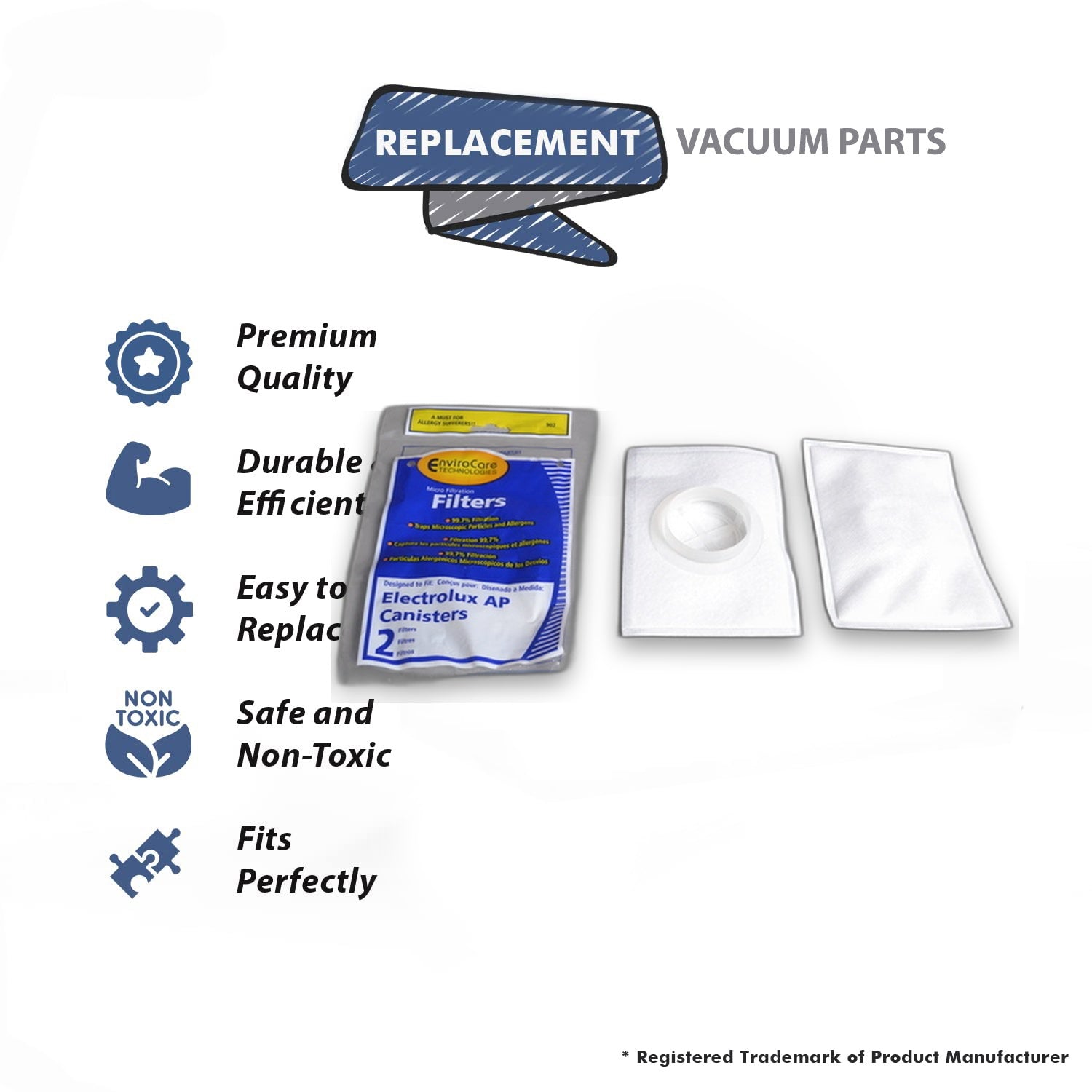 Topvacuumparts 6 Style After Filters Replacement Part for Electrolux # compare to part 151835