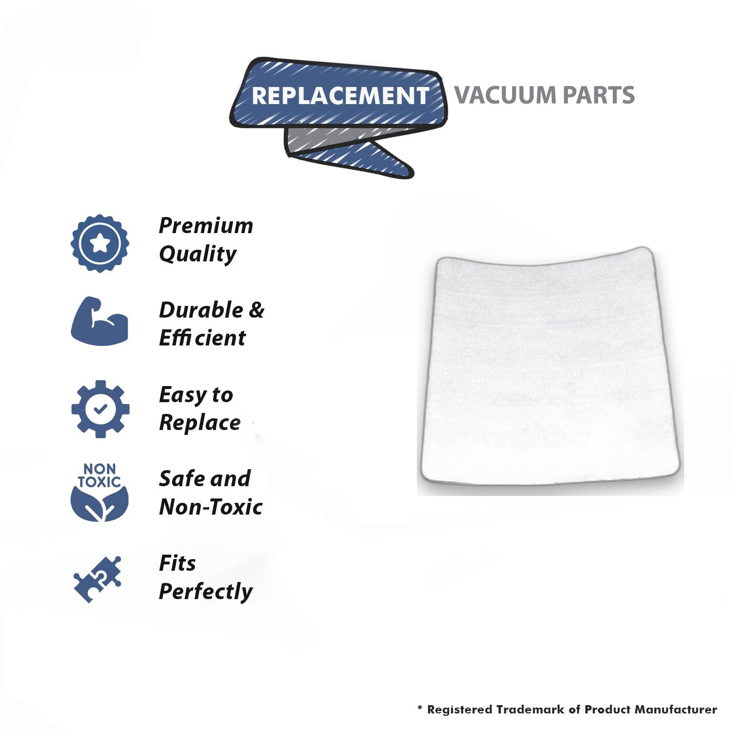 Topvacuumparts Replacement Part For Electrolux Renaissance Laminated Vacuum Cleaner Filter # compare to part 807F