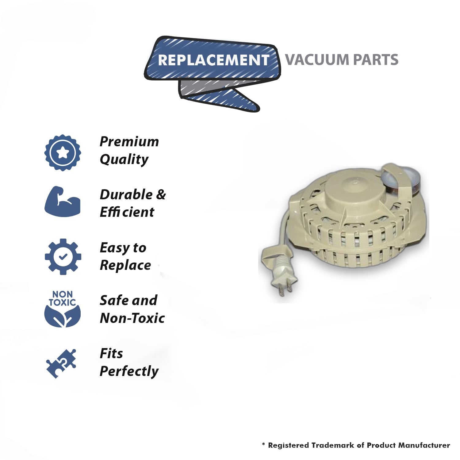 Topvacuumparts Replacement Part For Eureka, Sanitaire Vaccum Cleaner Cord Reel Unit- ''Le'', 2100 Series, Hi-Tecreplacement # compare to part 62005