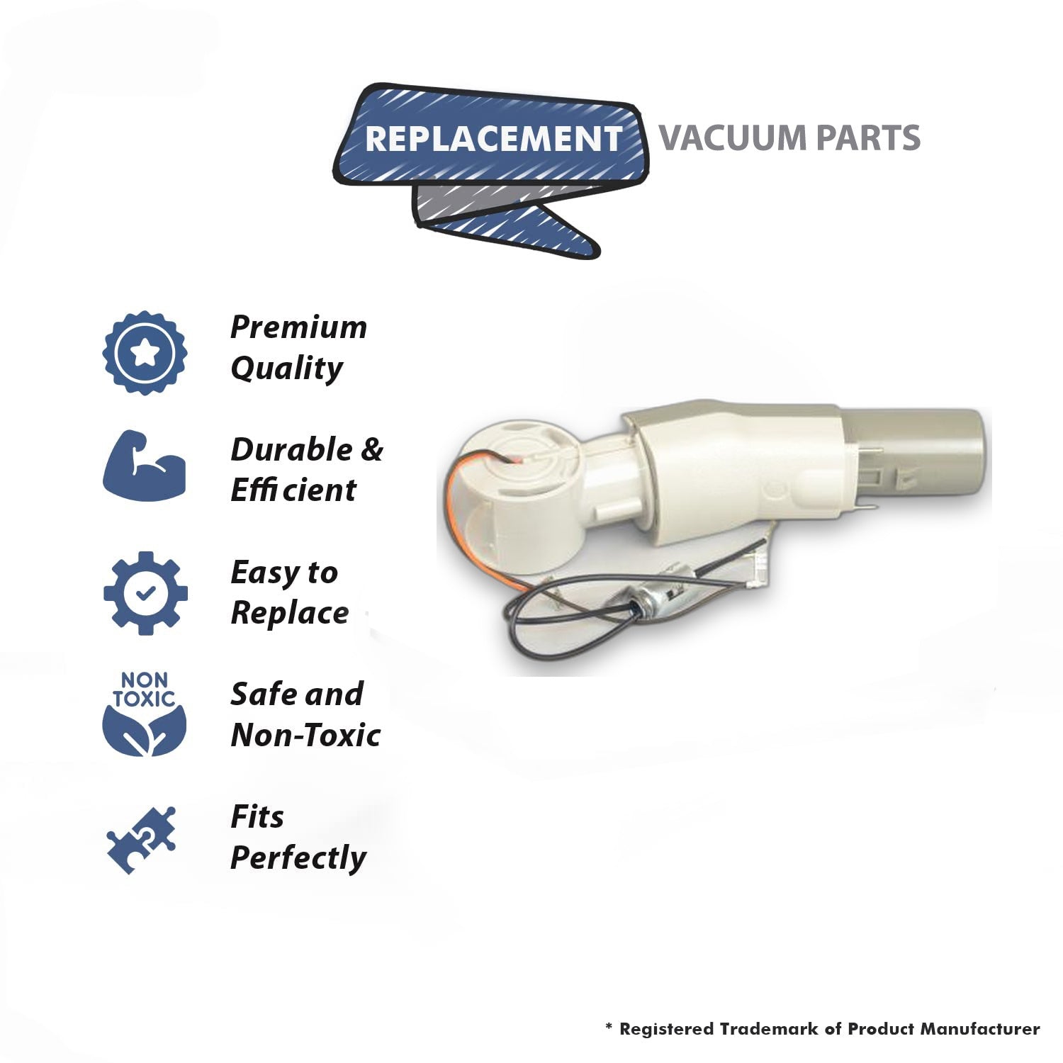 Topvacuumparts Replacement Part For Electrolux 6500, Guardian Vacuum Cleaner Gray And White Elbow # compare to part 62225