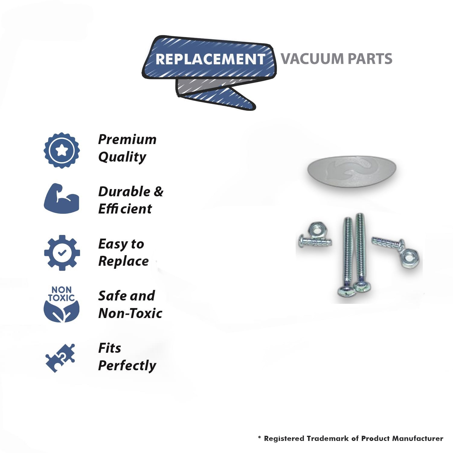 Topvacuumparts Replacement Part For Royal RY7910 Vacuum Cleaner Extractor Handle Screw Kit # compare to part 2790805000