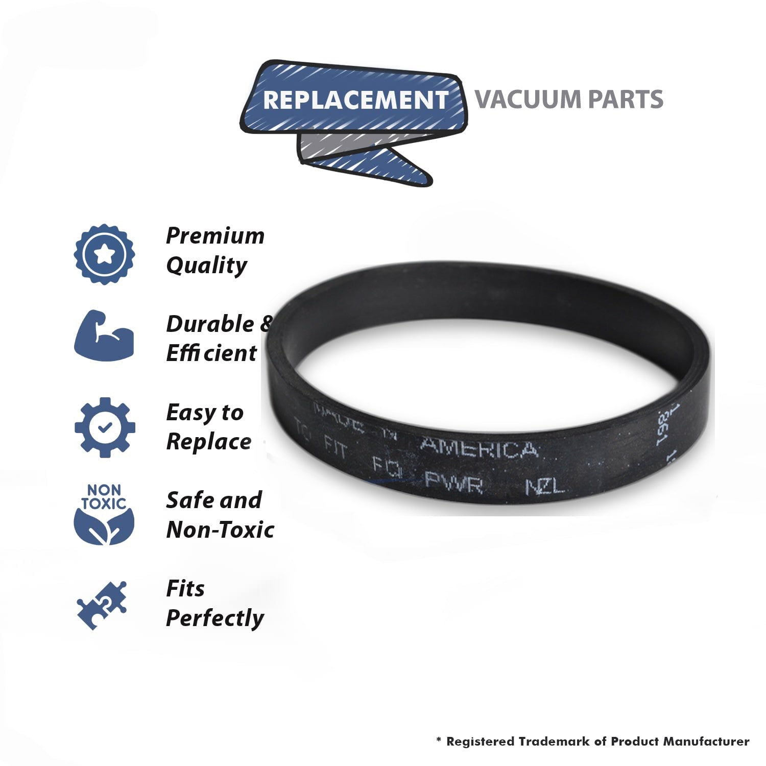 Topvacuumparts Replacement Part For Filter Queen Vacuum Cleaner Power Nozzle Belts for 48, 88, CA96, 96 (2 Belts) # compare to part 17379