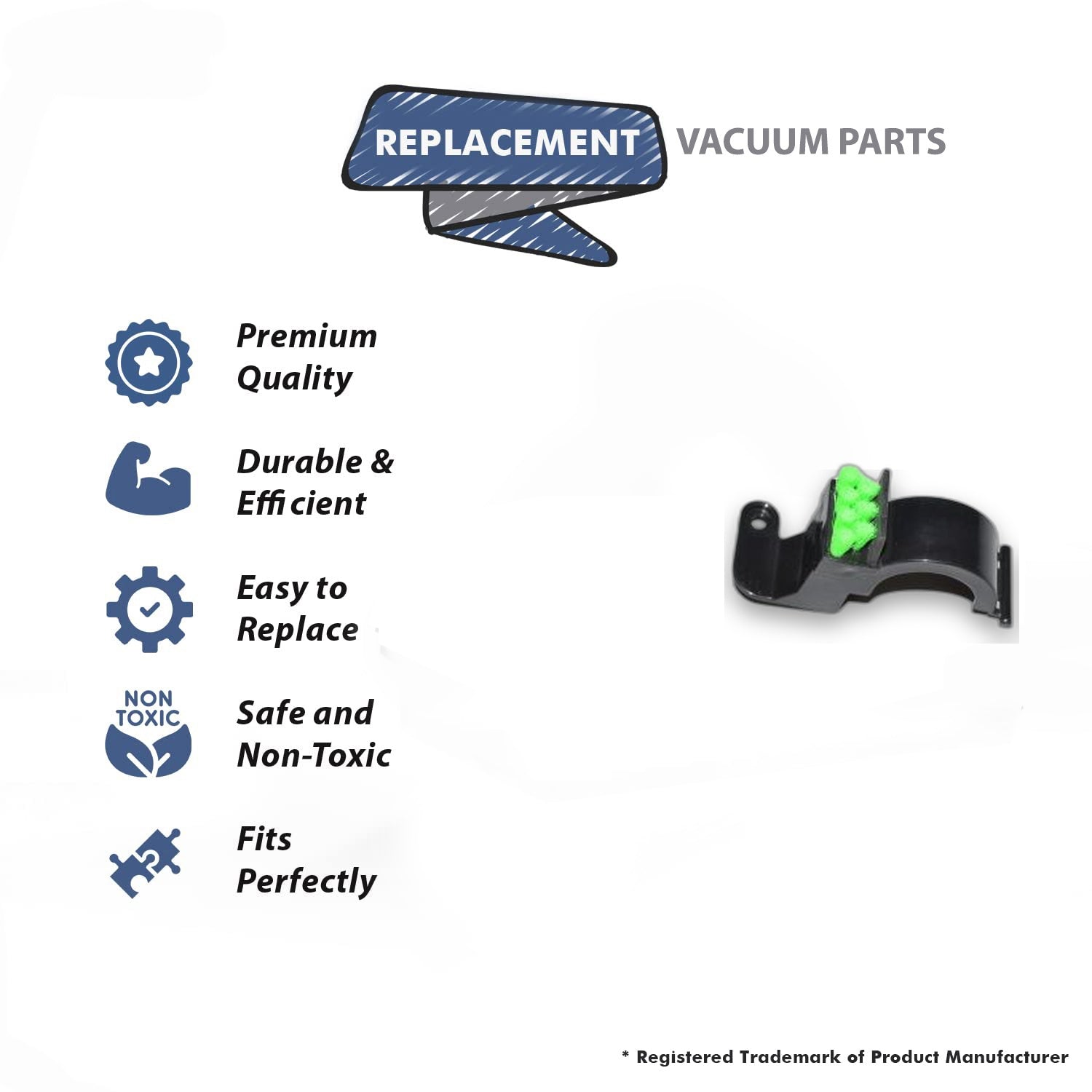 Topvacuumparts Replacement Part For Hoover Vacuum Cleaner Brushroll Belt Guard with Bristles # compare to part 302613001