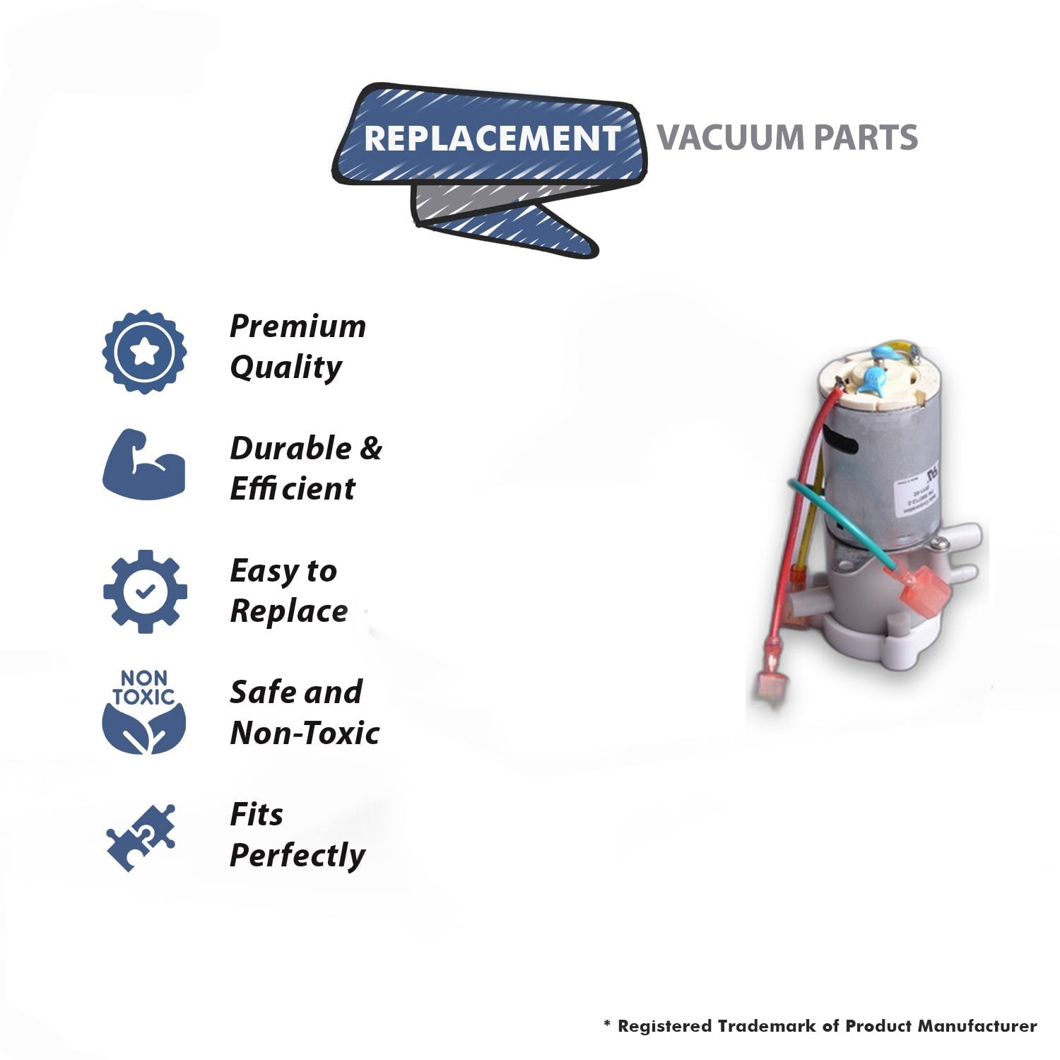 Topvacuumparts Gear Pump Assembly Replacement Part For Hoover FH50210 Max Extract Vacuum Cleaner # compare to part 303701001