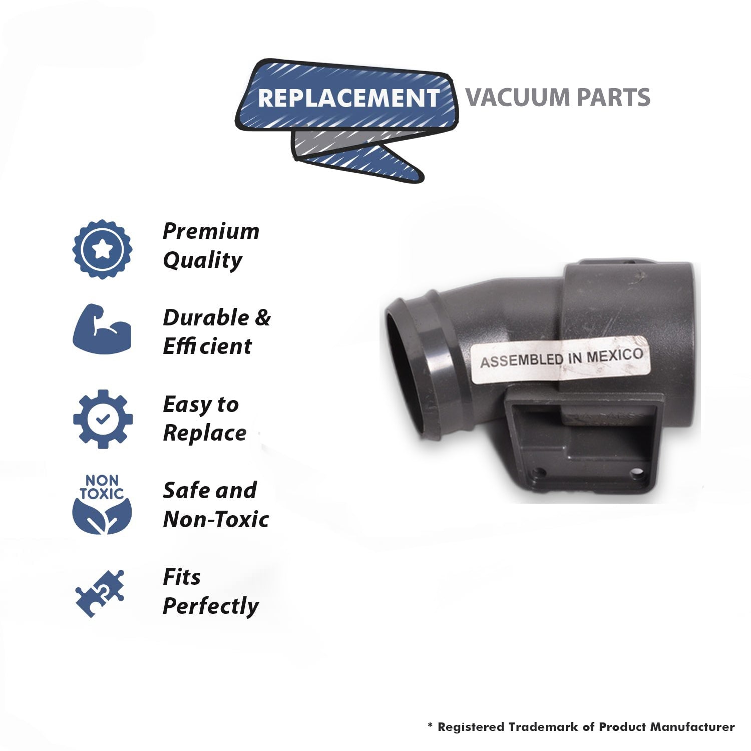 Topvacuumparts Replacement Part For Hoover UH30300 Upright Lower Hose Connector Assembly # compare to part 304103001