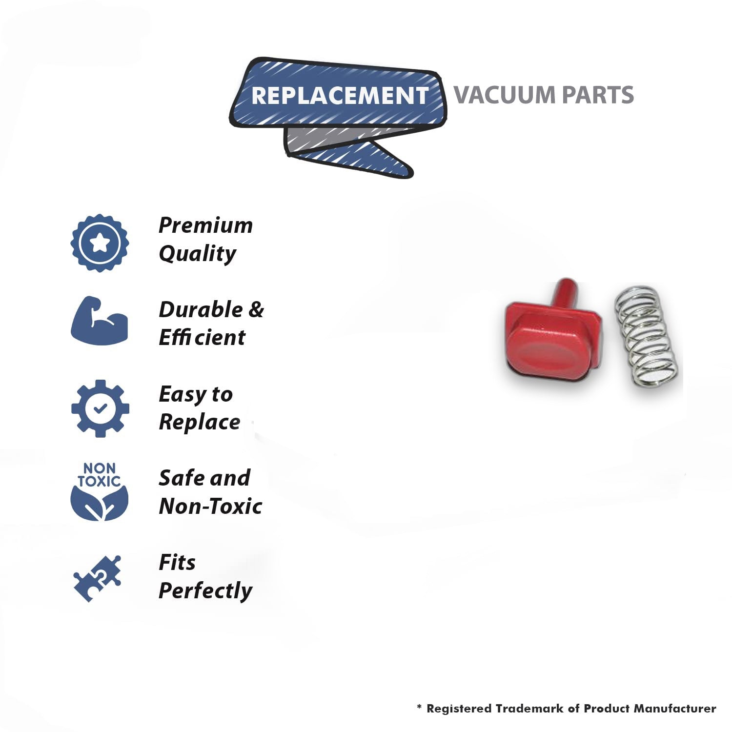 Topvacuumparts Replacement Part For Royal Handle Release Button & Spring Set for Hoover Vacuum Cleaner # compare to part 304240001