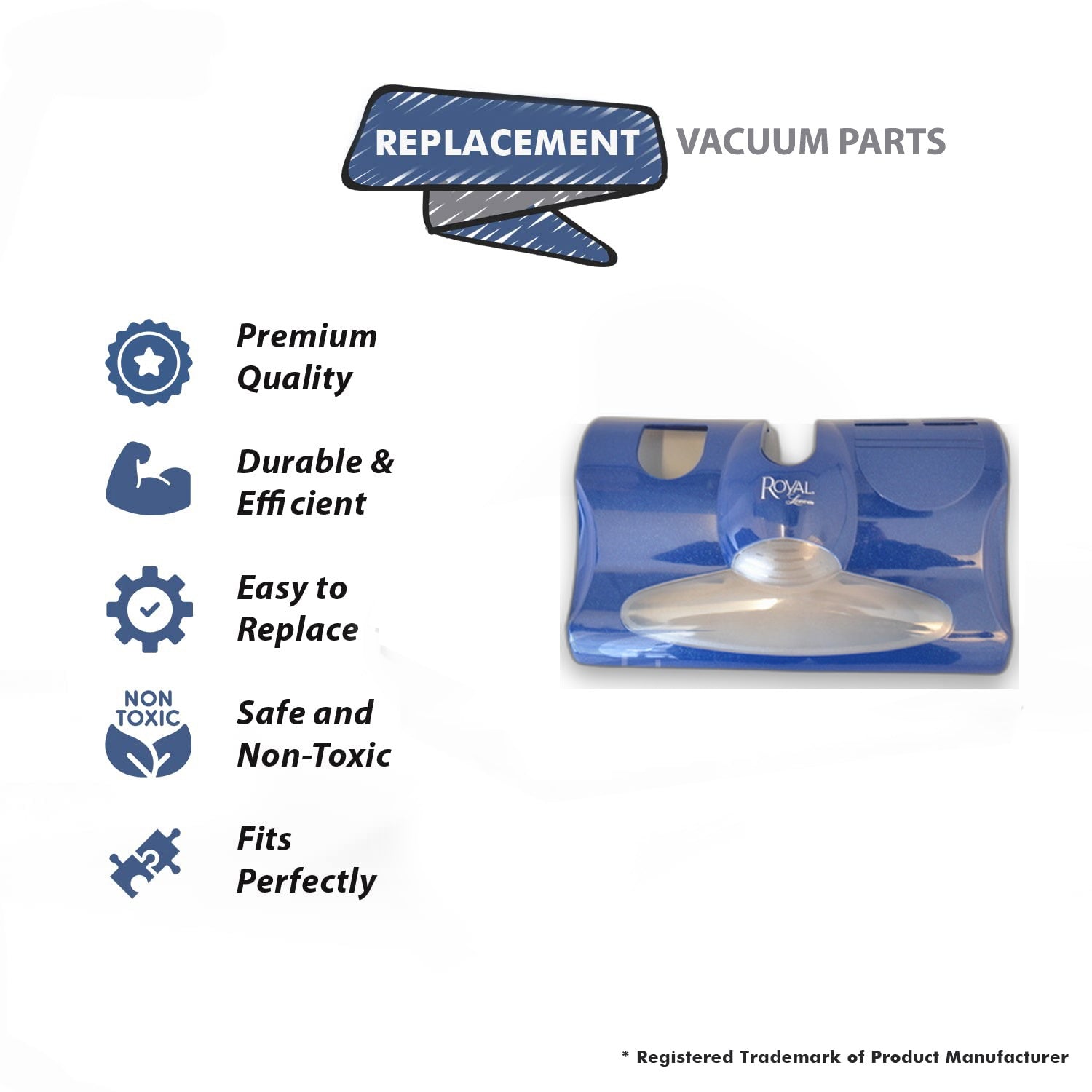 Topvacuumparts Replacement Part For Royal Vacuum Cleaner Blue Nozzle Cover # compare to part 304308001