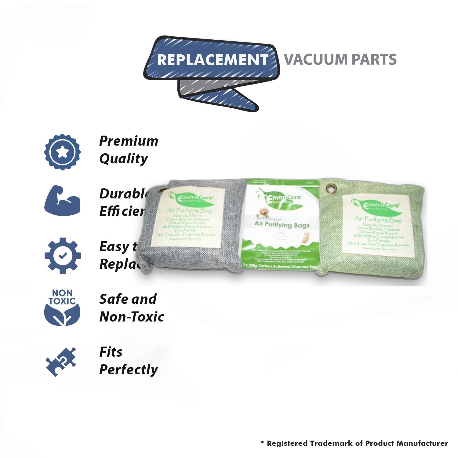 Topvacuumparts Replacement Part For Fit All, Vacuum Cleaner Air Purifying Bag # Compare to Part AP200-2