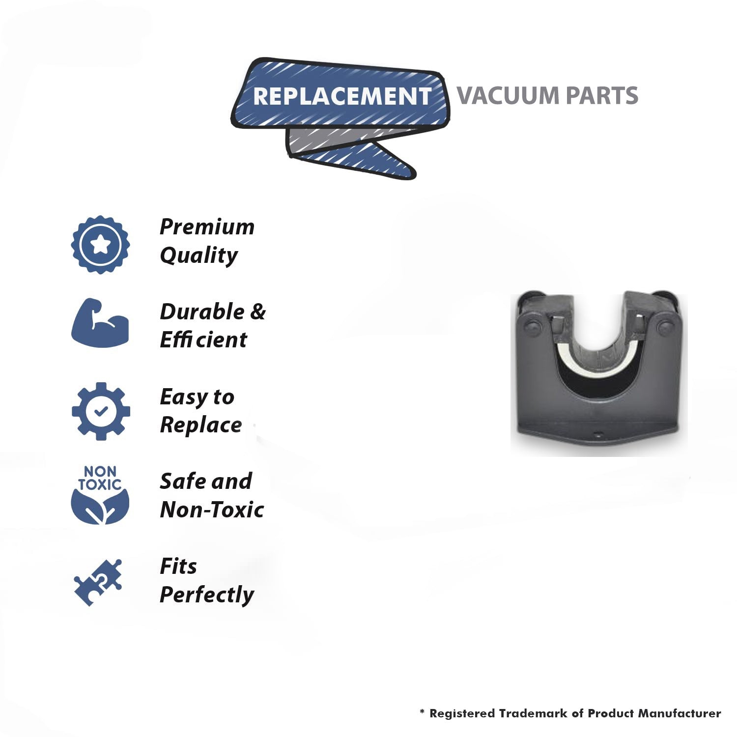 Topvacuumparts Replacement Part For Fit All Residential Vacuum Filter Attachments Wand Wall Clamp # compare to part 32-0051-05