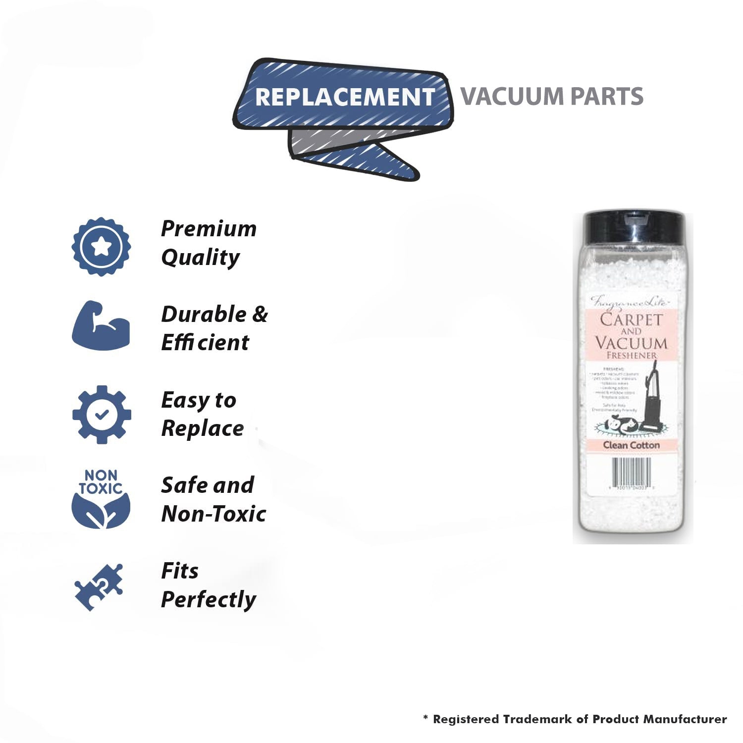 Topvacuumparts Replacement Part For Fragrance Lite Carpet and Vacuum Cleaner Freshener # Compare To Part CleanCotton