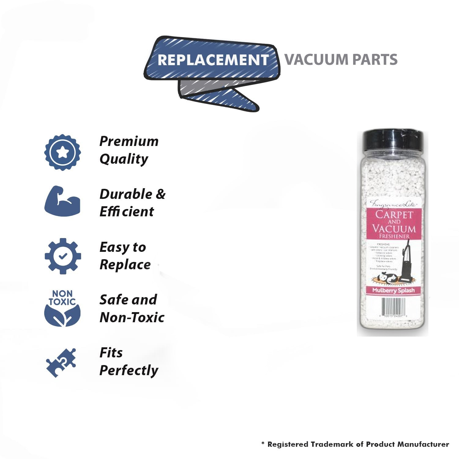 Topvacuumparts Replacement Part For Fragrance Lite Carpet and Vacuum Freshener Mulberry Splash # compare to part MULBERRYSPLASH