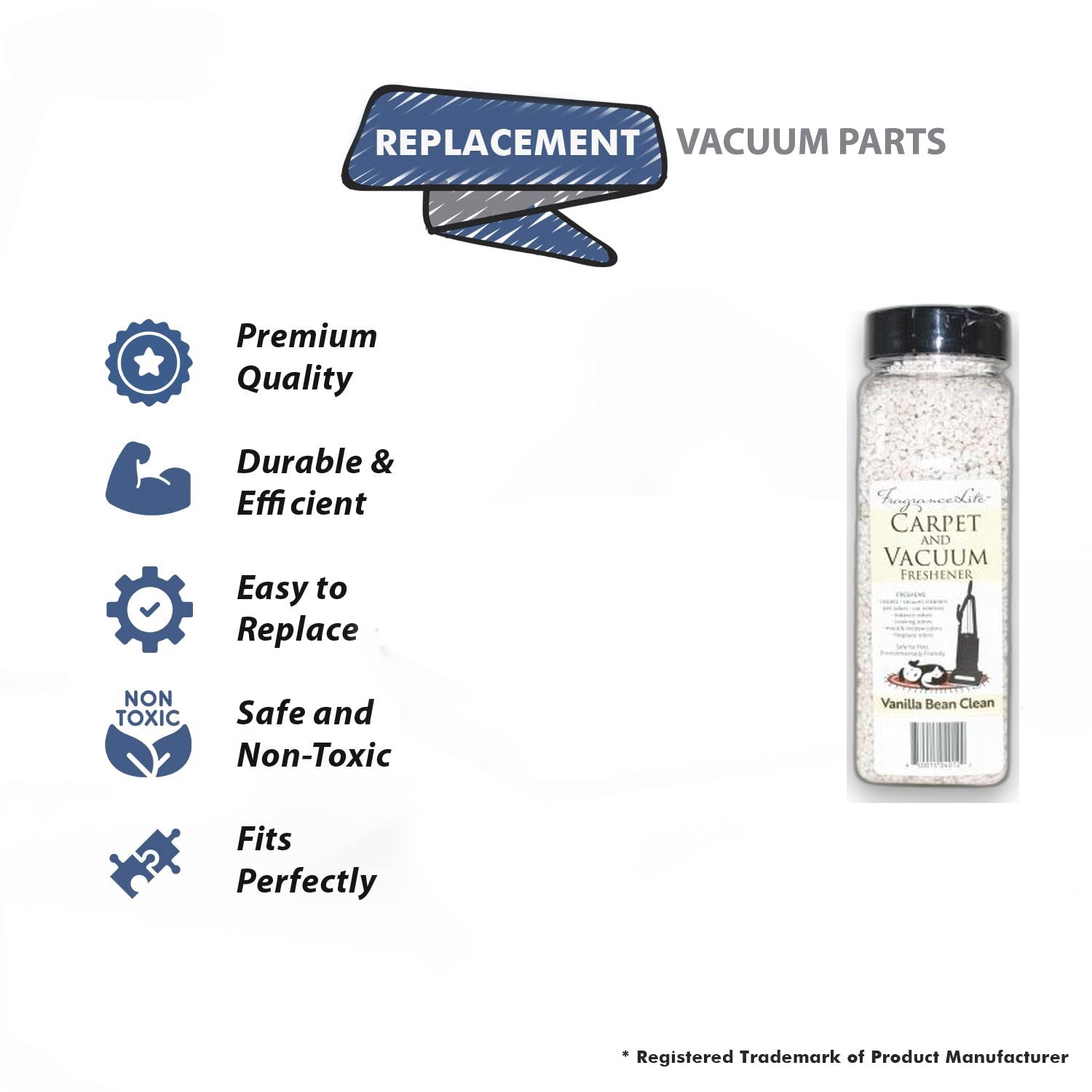 Topvacuumparts Replacement Part For VANILLABEANCLEAN Vacuum Cleaner Carpet Deoderizer