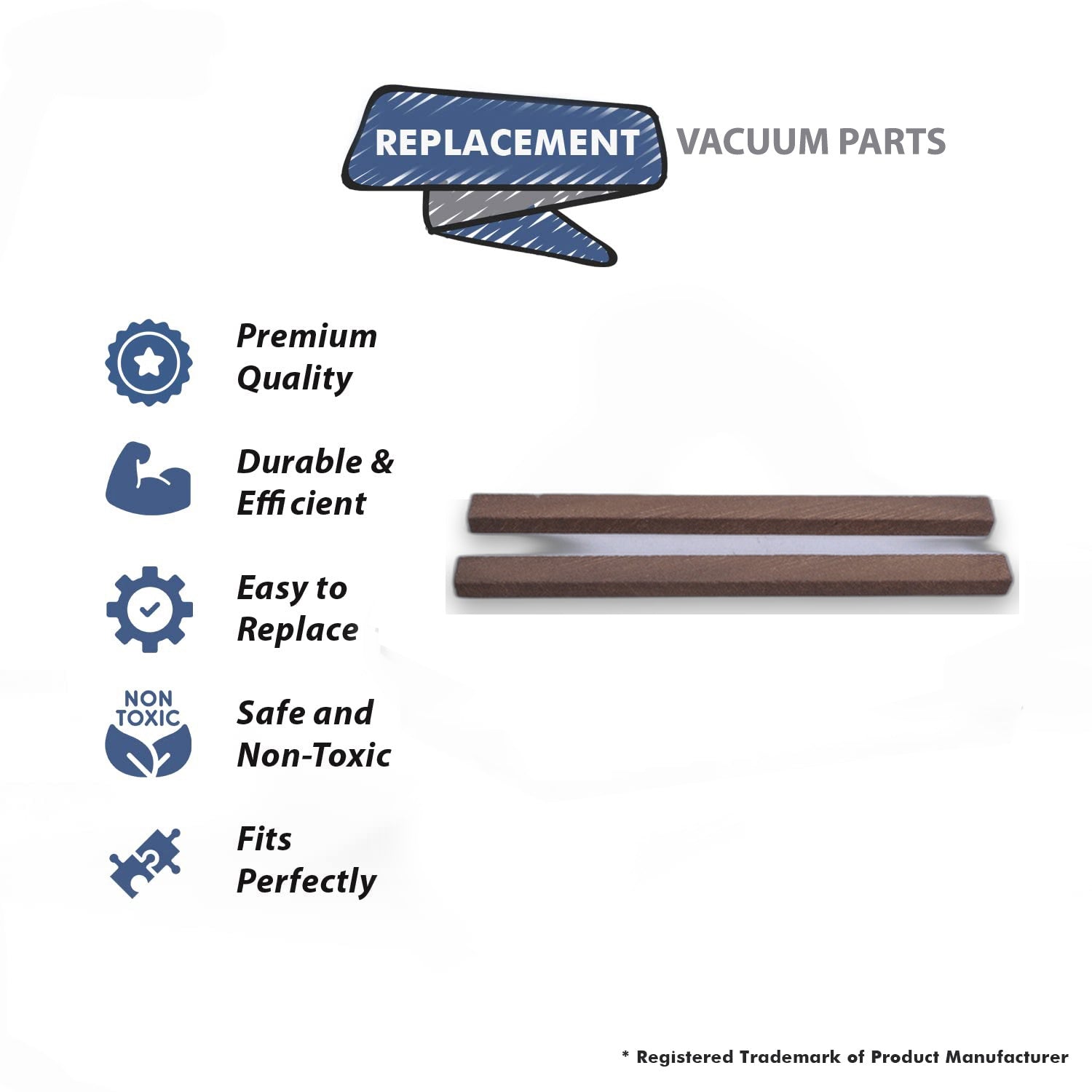 Topvacuumparts Replacement for Fit All Residential Vacuum 1/4 X 1/2 Brown Commutator Cutter 2pk # COMMXLS805