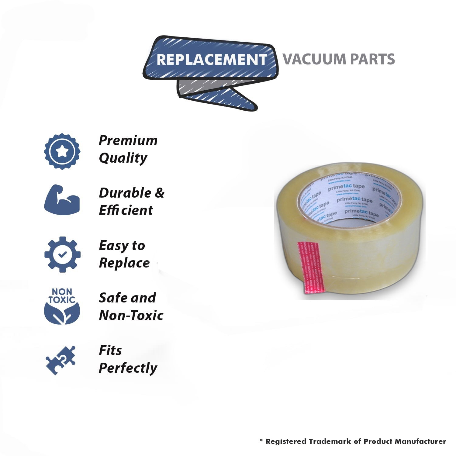 Topvacuumparts Replacement Part For Fit All Residental Vacuum Cleaner 2'' X 110YD Ups Tape # compare to part 32-0357-05