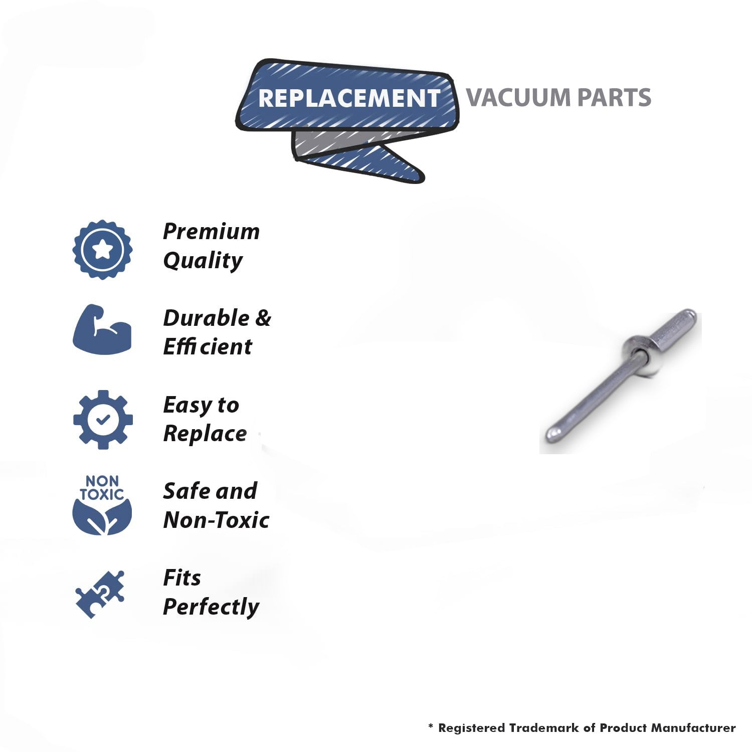 Topvacuumparts 1/8 X 1/2 inch Pop Rivet, Steel Blind Rivets Replacements for to make high strength joints a range of materials