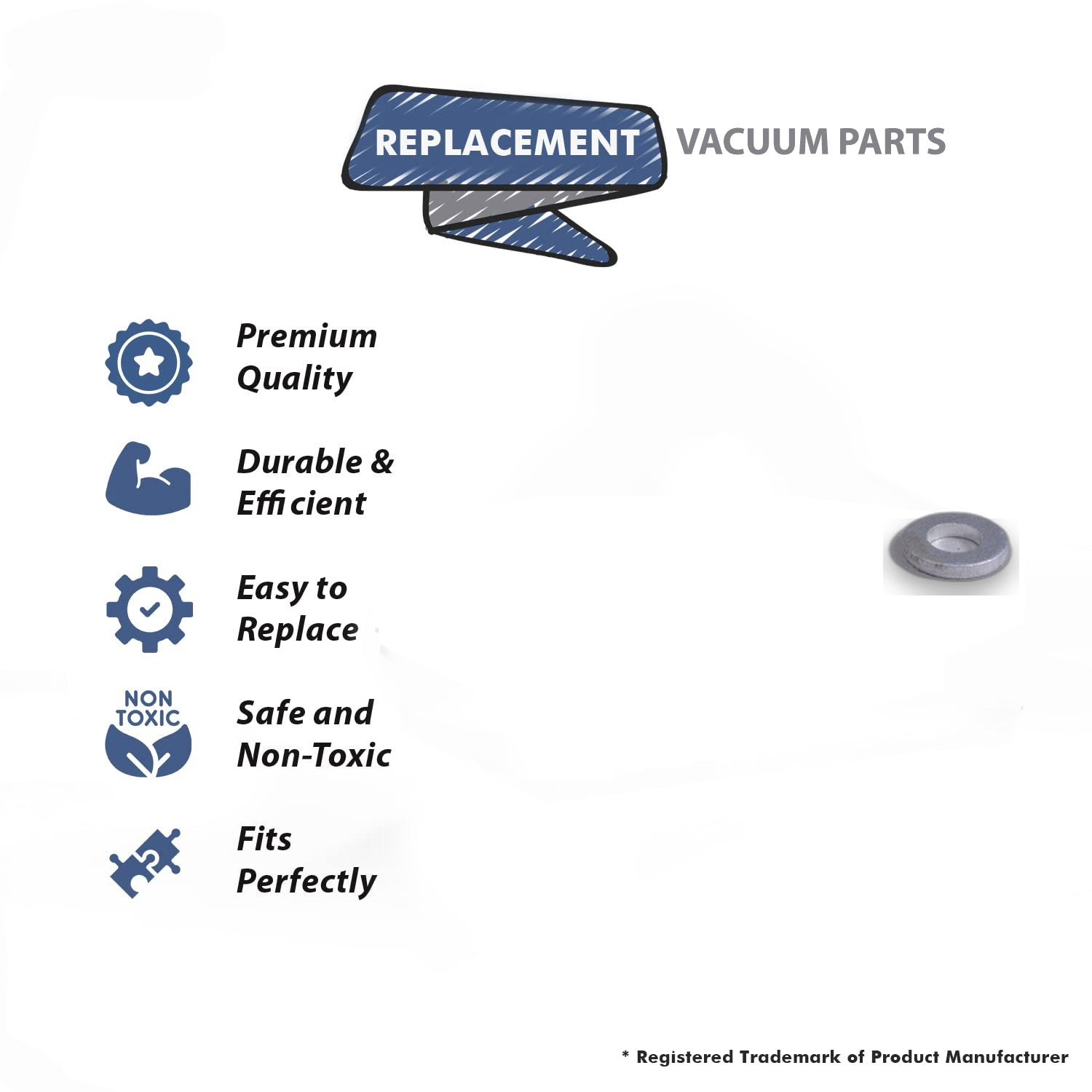 Topvacuumparts Replacement Part For Fit All 3/16 Aluminum Vacuum Cleaner Backup Plate # compare to part 9515503