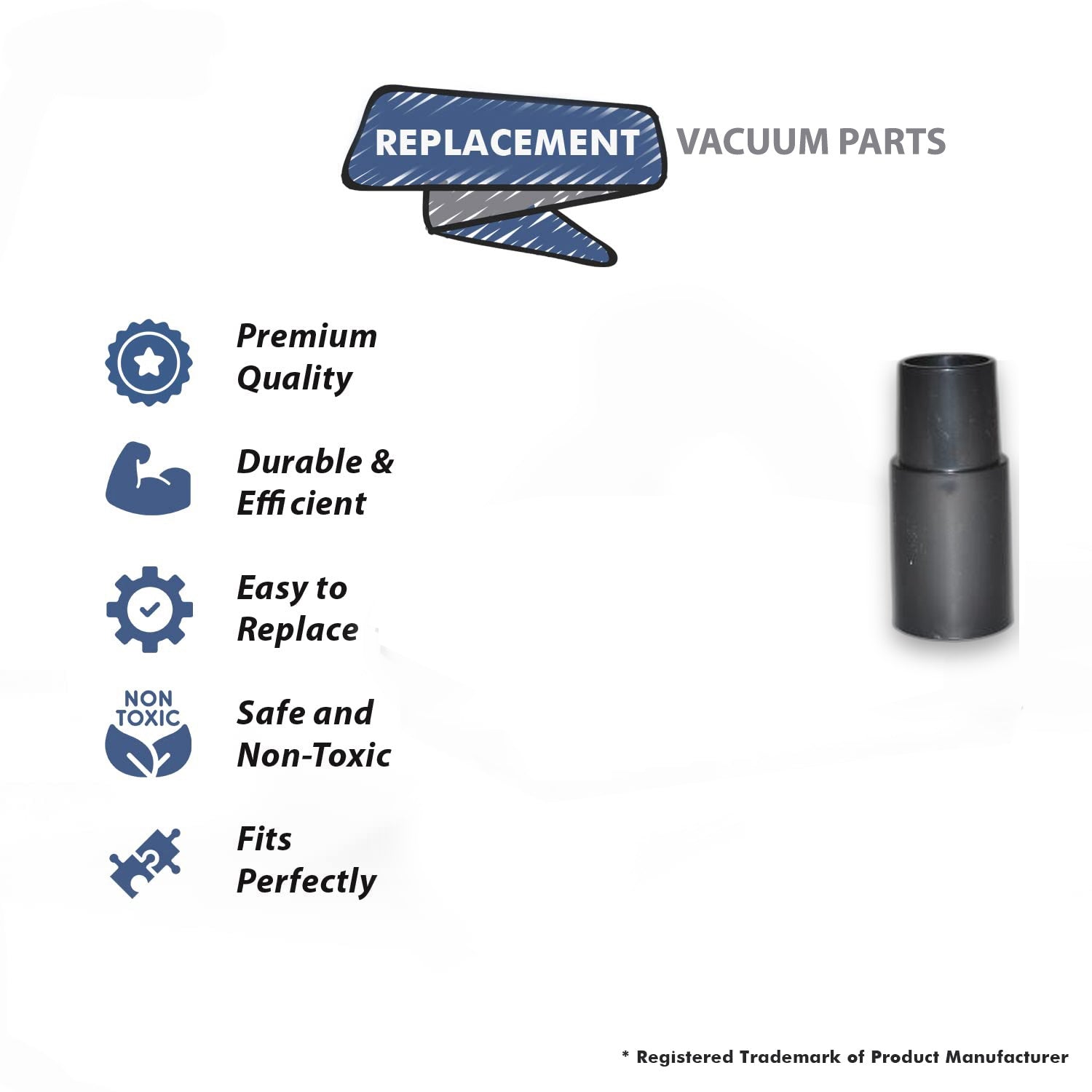 Topvacuumparts Replacement Part For Miele 35mm hose-to-1-1/4