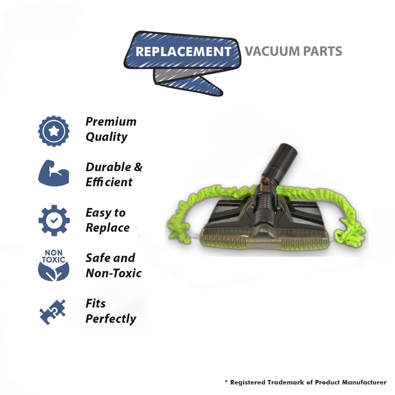 Topvacuumparts Replacement Part For Fit All 32-1028-08 Vacuum Cleaner 1 1/4 Inch Green Dust Mop