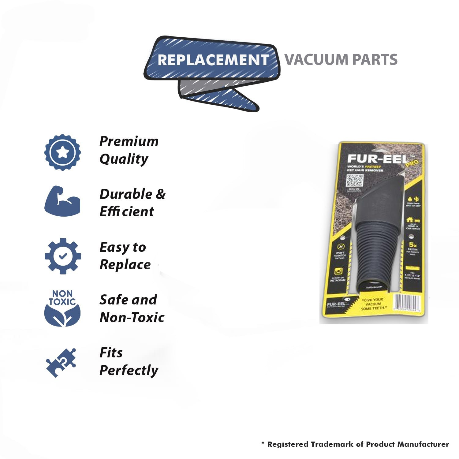 Topvacuumparts Replacement Part For Fit All Residential Vacuum Cleaner 1 1/4 Fang & Fur-eel Pro Pet Tool # compare to part 32-1038-06