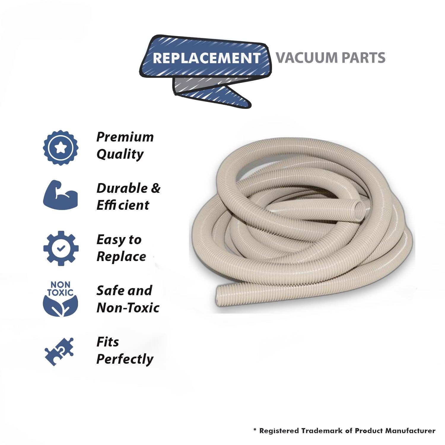 Topvacuumparts Replacement Part For Fit All 11/4'' X 30' Vacuum Cleaner Hose # compare to part 5971250902A