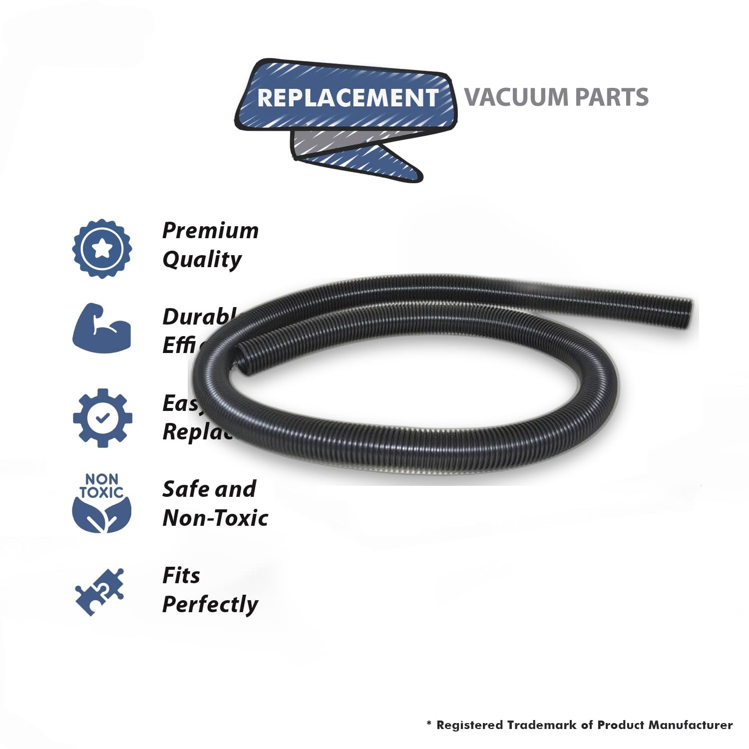 Topvacuumparts Replacement Part For Fit All 1 1/4 Inch Residential Vacuum Cleaner 6 Ft Crushproof Hose # compare to part 32-1229-93