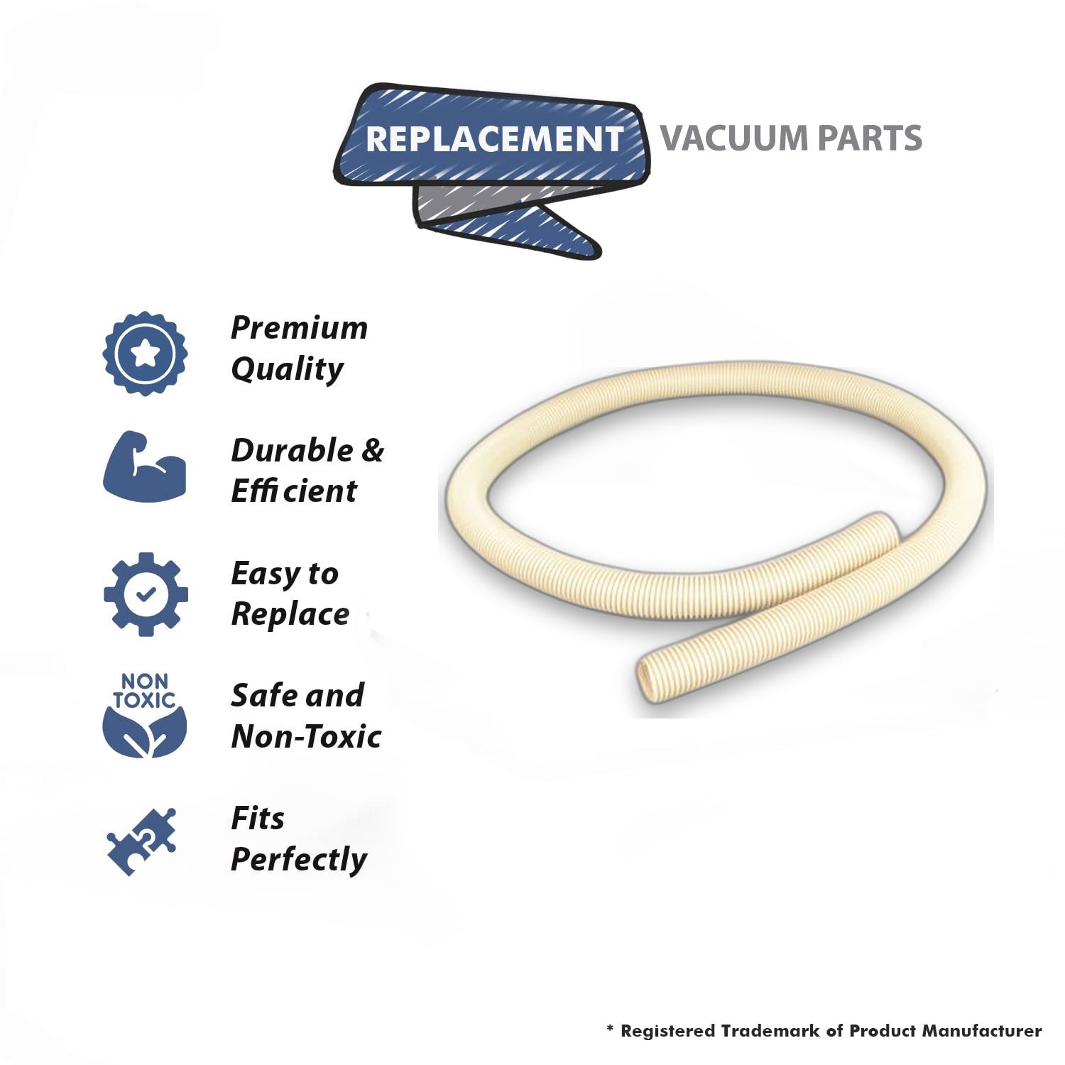 Topvacuumparts Replacement Part For Fit All Vacuum Cleaner 6 Ft X 1 1,4 in Crushproof Hose # compare to part 32123093