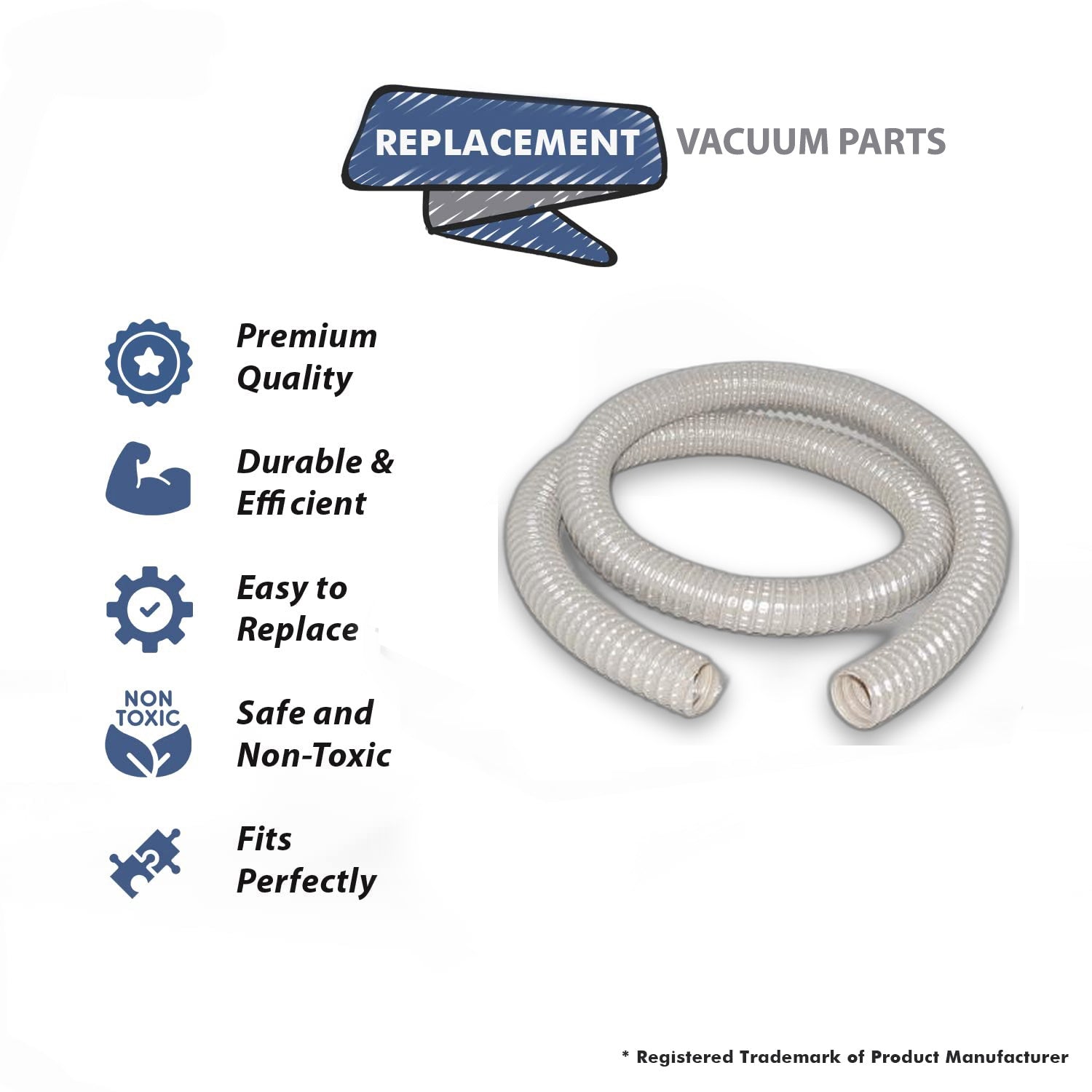 Topvacuumparts Replacement Part For Fit all 6 FT X 1 1/4 Inch Flex Hose # compare to part 32-1250-97