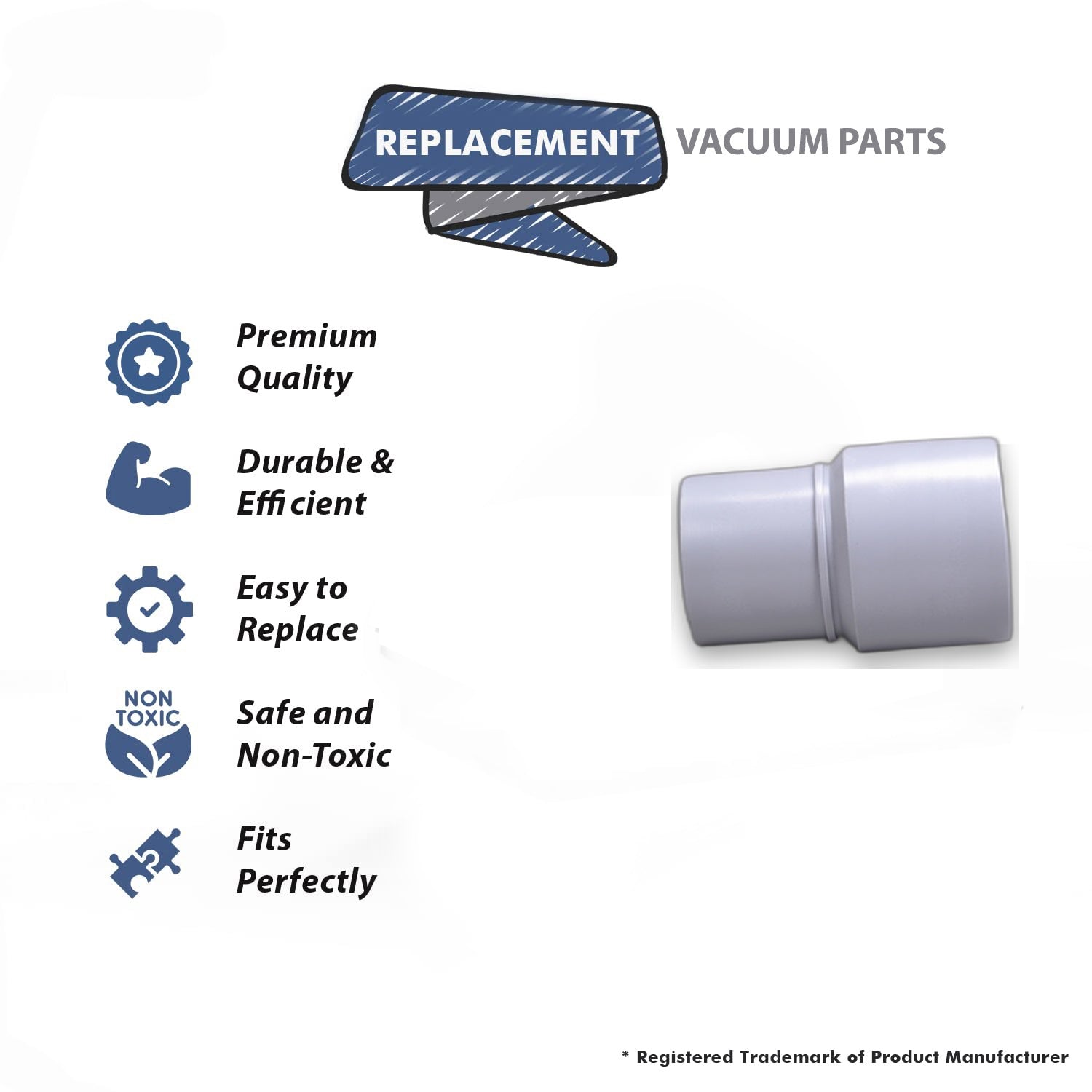 Topvacuumparts Replacement Part For fit all Commercial Vacuum Cleaner 2'' Hose End # compare to part 3100380